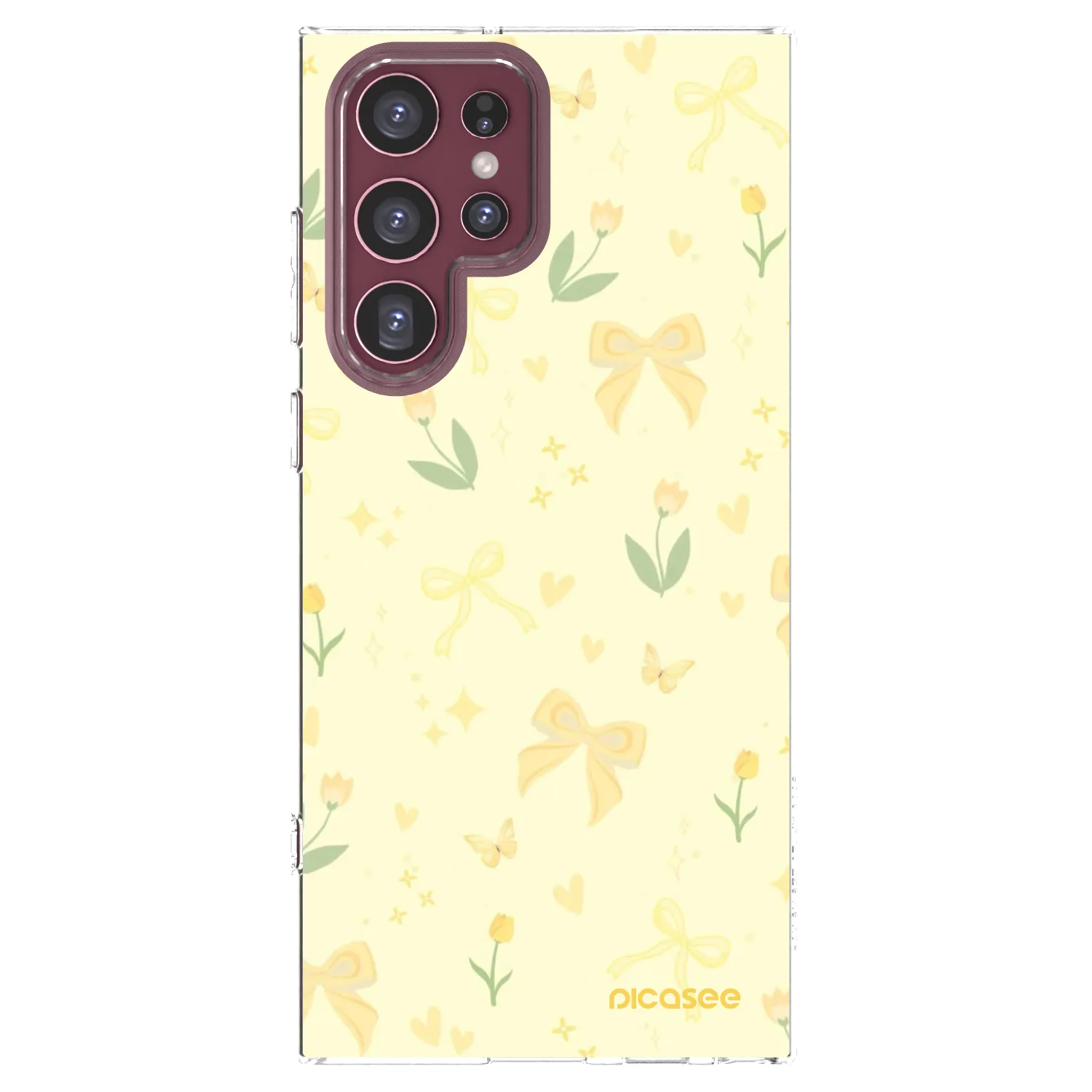Picasee silikonowe przeźroczyste etui na Samsung Galaxy S22 Ultra 5G - Honey Blossom