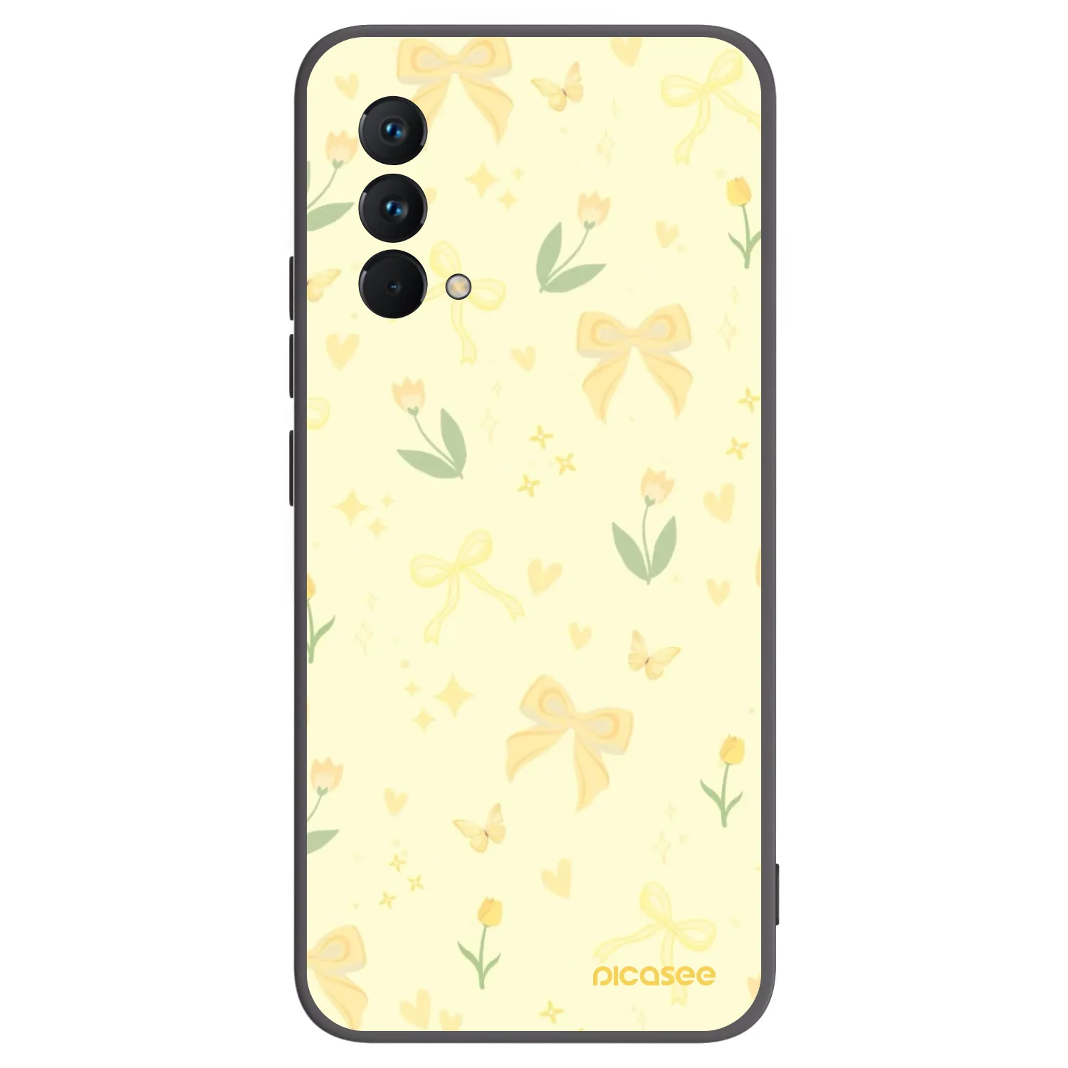 Picasee silikonowe czarne etui na Realme GT Master Edition 5G - Honey Blossom