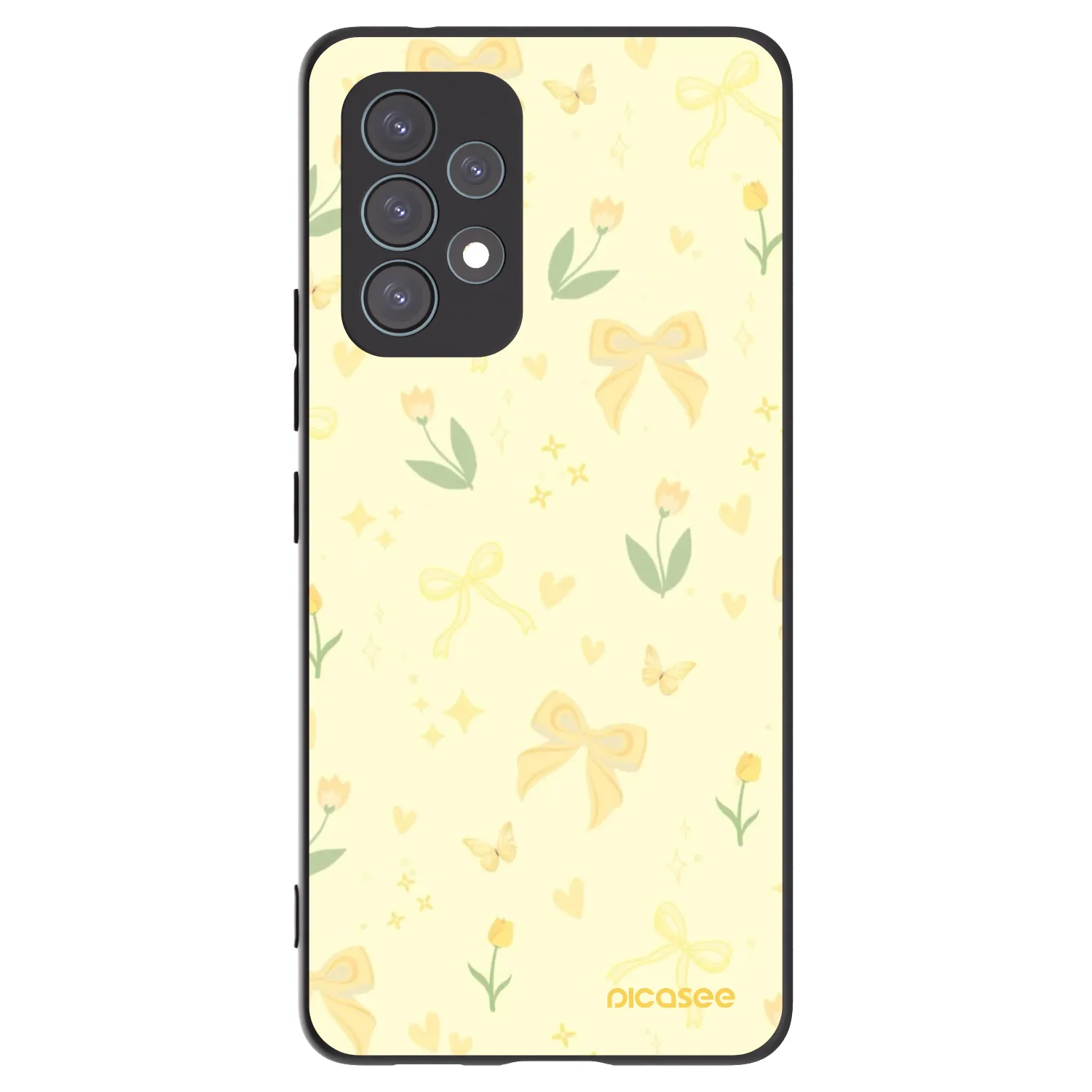 Picasee silikonowe czarne etui na Samsung Galaxy A53 5G A536 - Honey Blossom