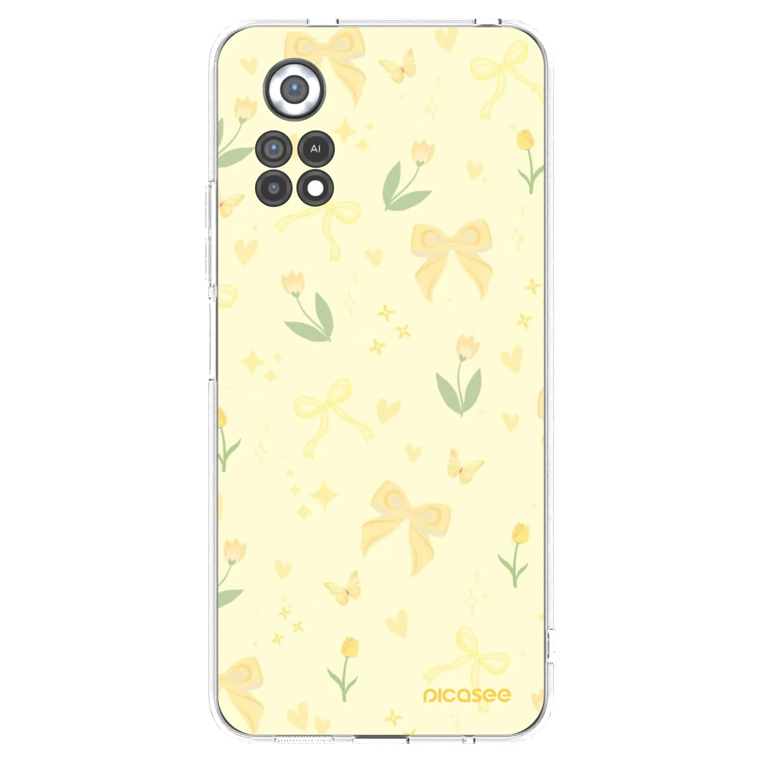 Picasee silikonowe przeźroczyste etui na Xiaomi Poco X4 Pro 5G - Honey Blossom