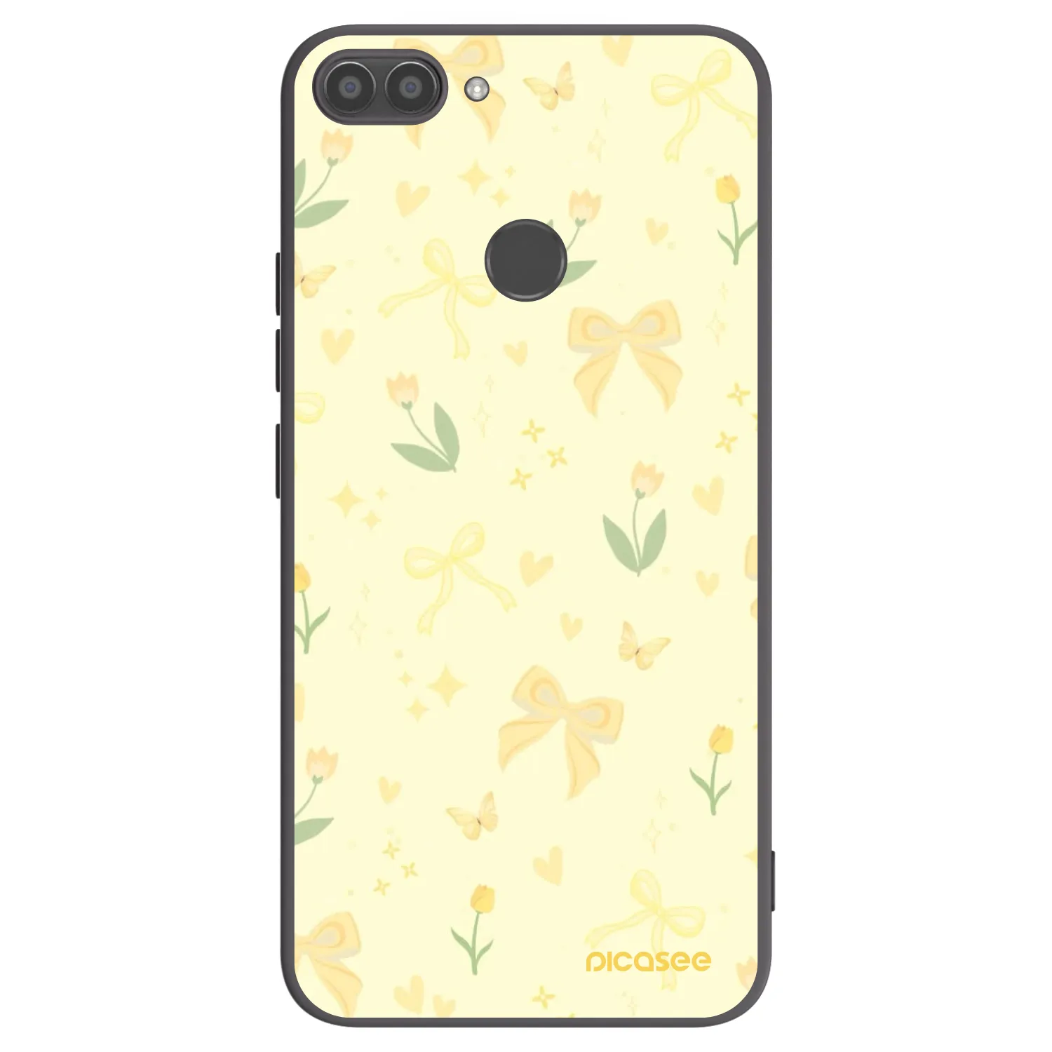 Picasee silikonowe czarne etui na Huawei P Smart - Honey Blossom