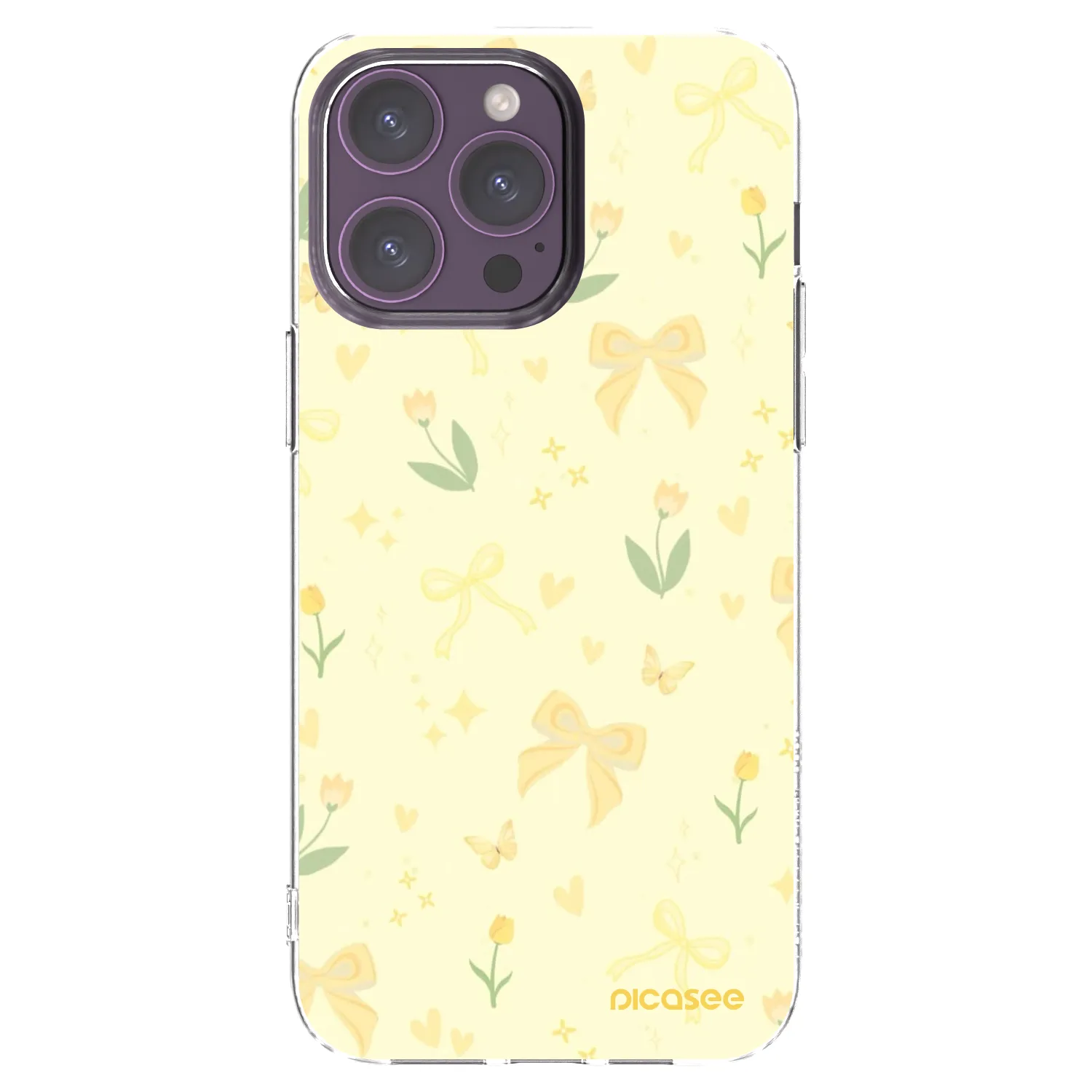 Picasee silikonowe przeźroczyste etui na Apple iPhone 14 Pro Max - Honey Blossom