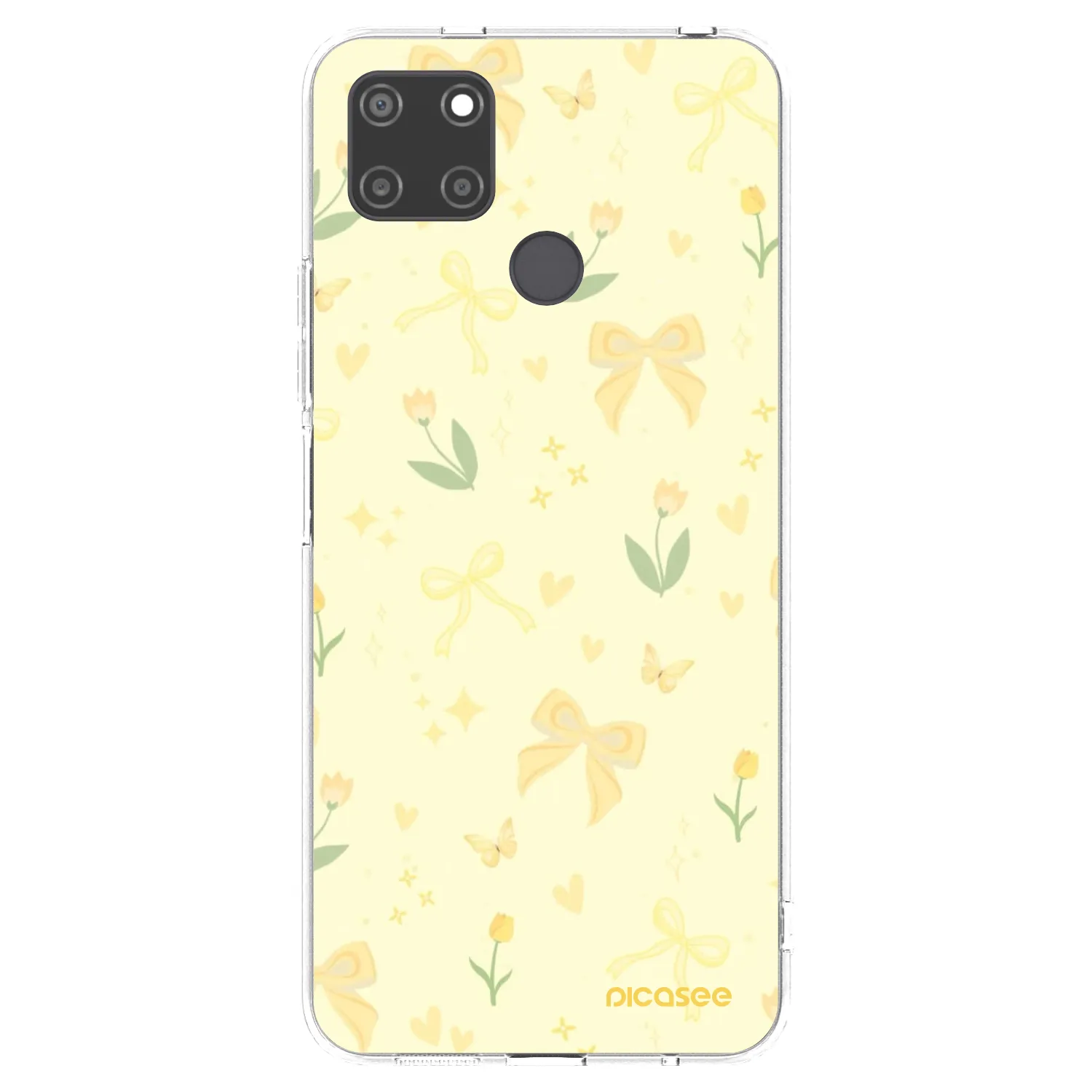 Picasee silikonowe przeźroczyste etui na Realme C21Y - Honey Blossom