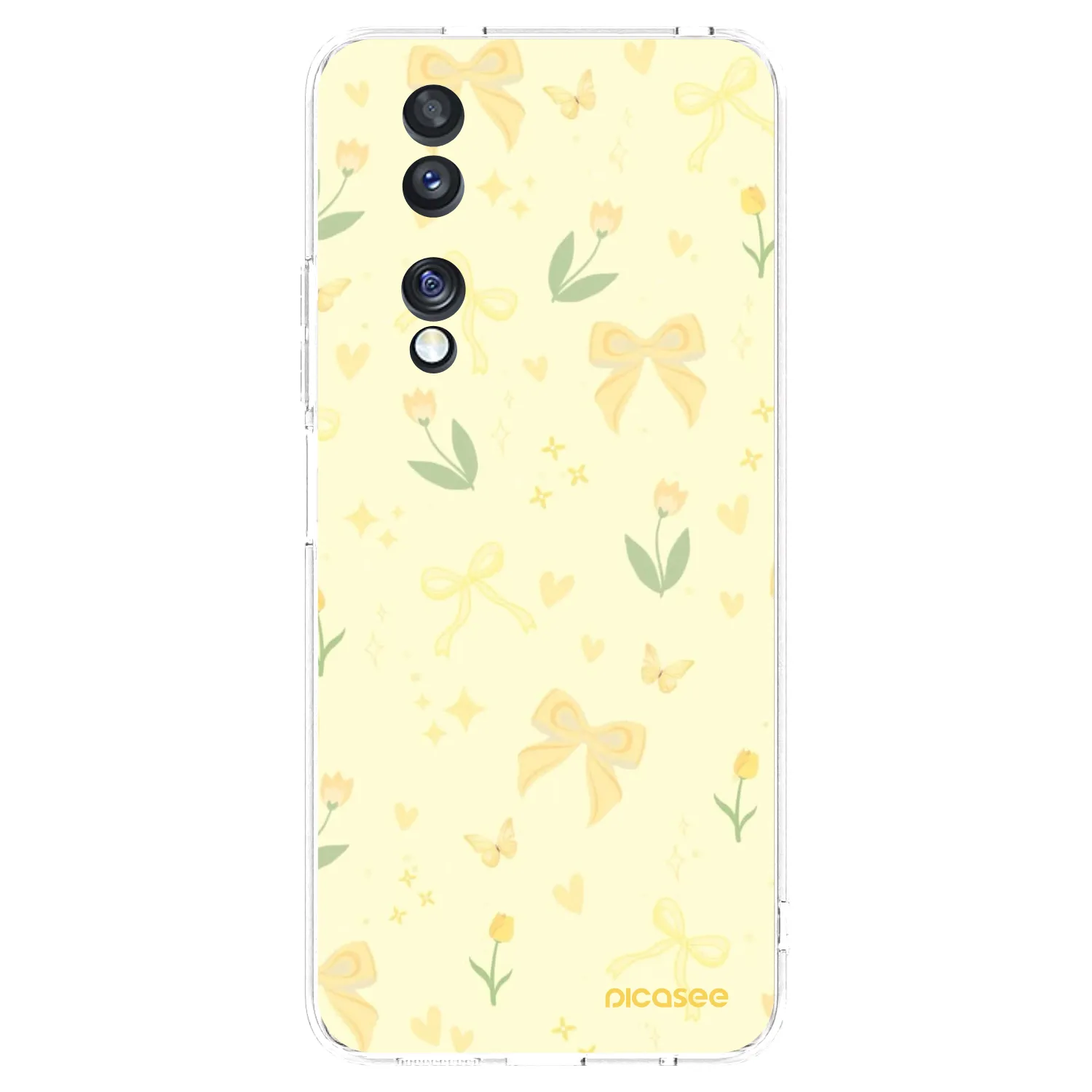 Picasee silikonowe przeźroczyste etui na Honor 70 - Honey Blossom