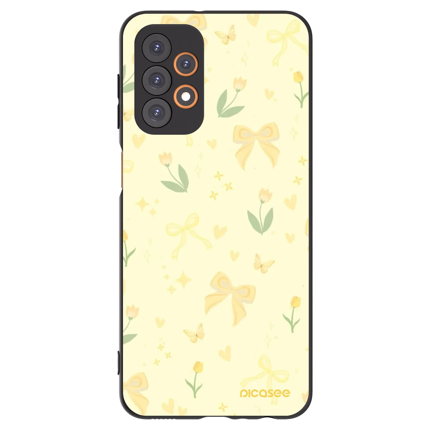 Picasee silikonowe czarne etui na Samsung Galaxy A23 A236B 5G - Honey Blossom