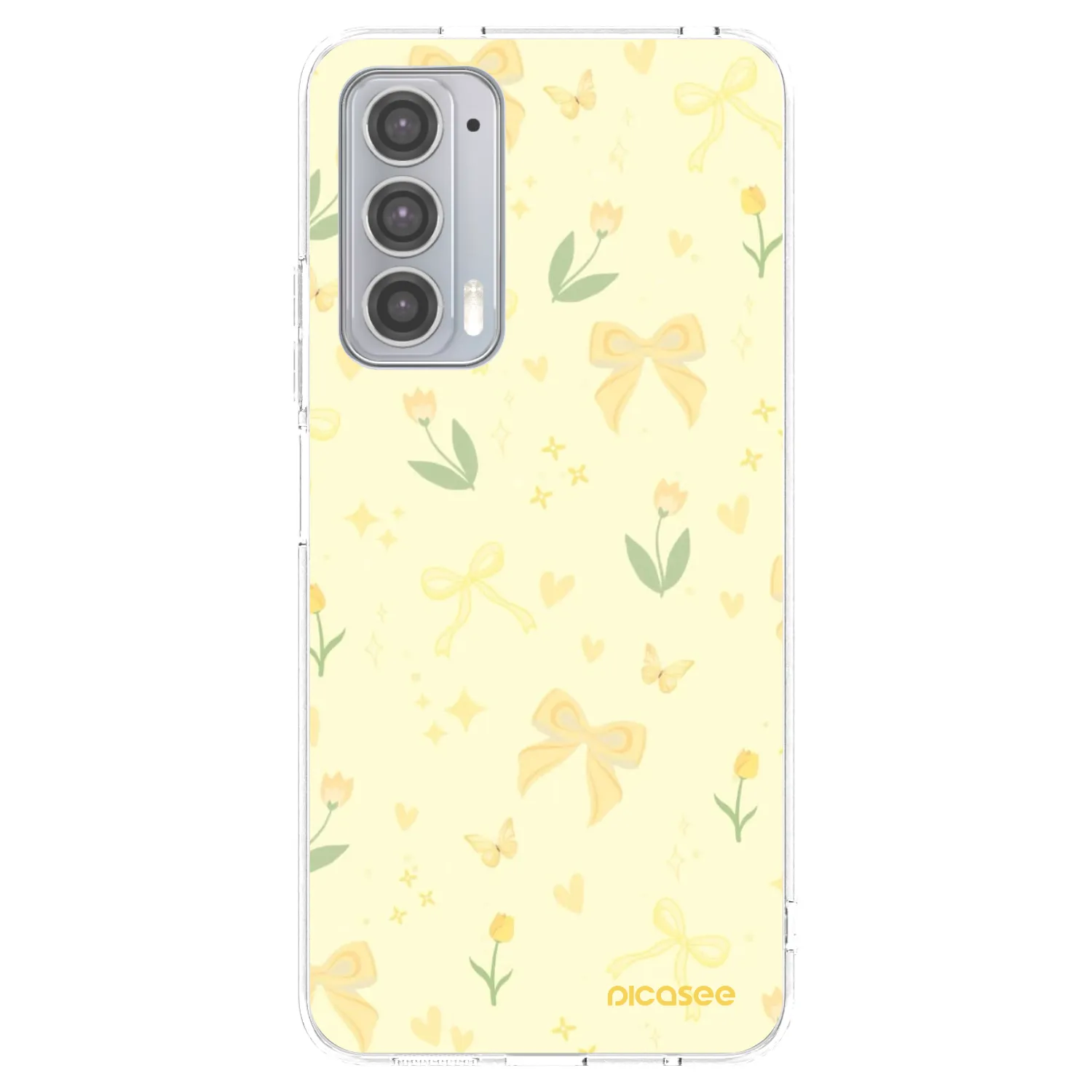 Picasee silikonowe przeźroczyste etui na Motorola Edge 20 - Honey Blossom