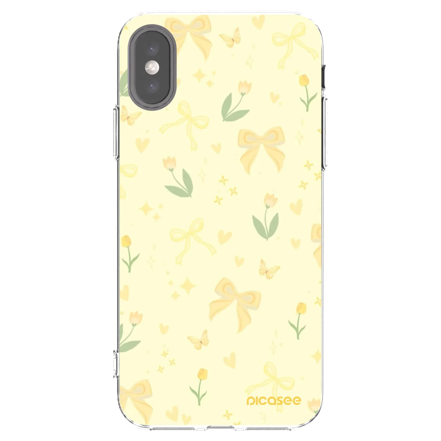 Picasee silikonowe przeźroczyste etui na Apple iPhone X/XS - Honey Blossom