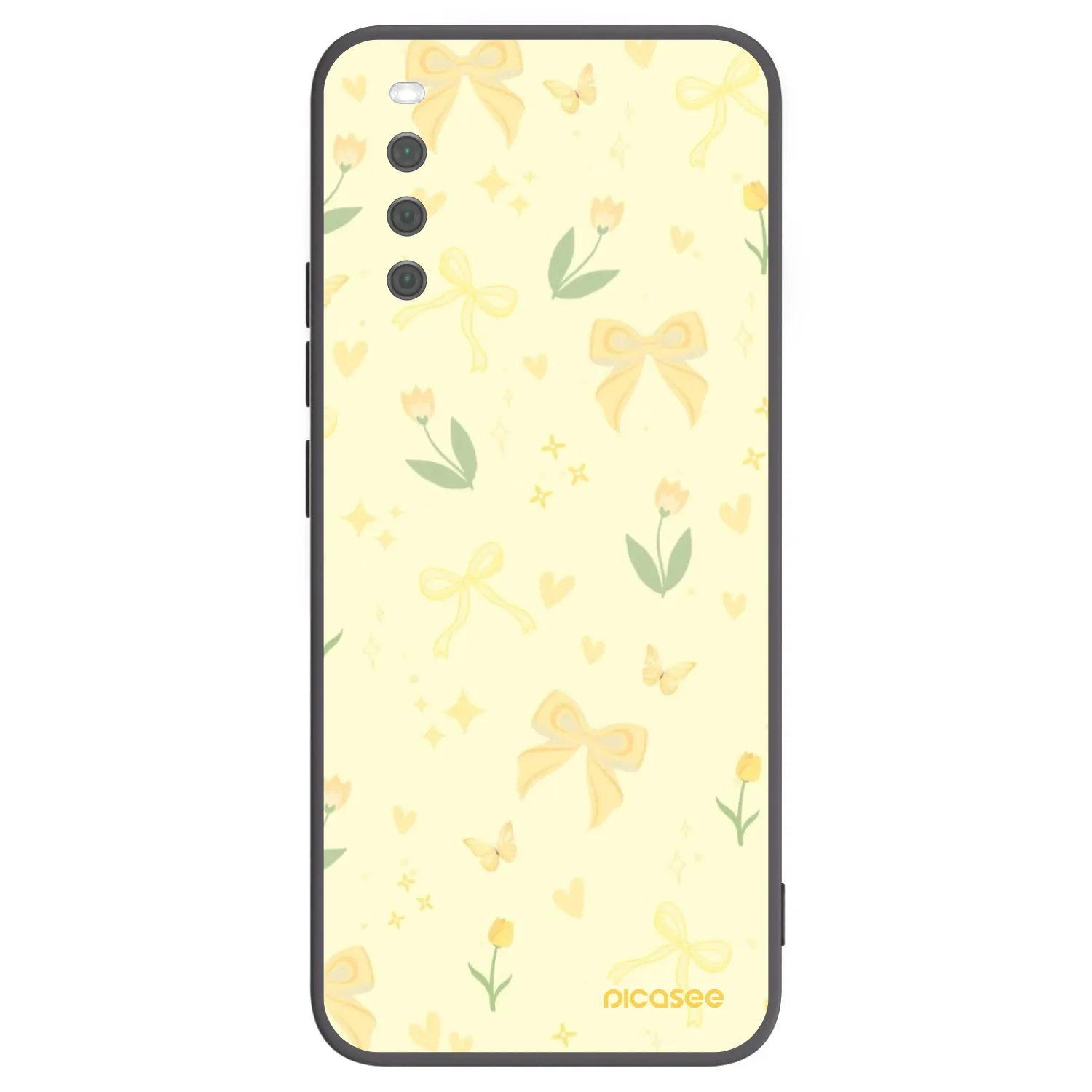 Picasee silikonowe czarne etui na Sony Xperia 10 III - Honey Blossom