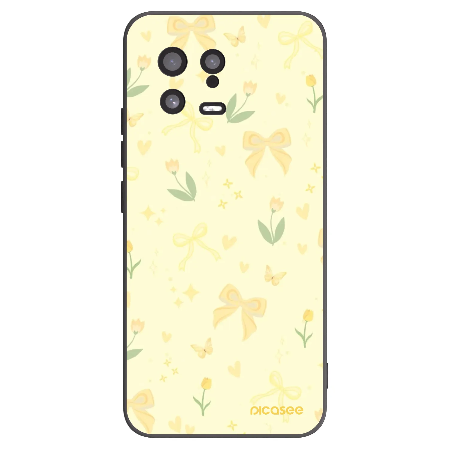 Picasee silikonowe czarne etui na Xiaomi 13 - Honey Blossom