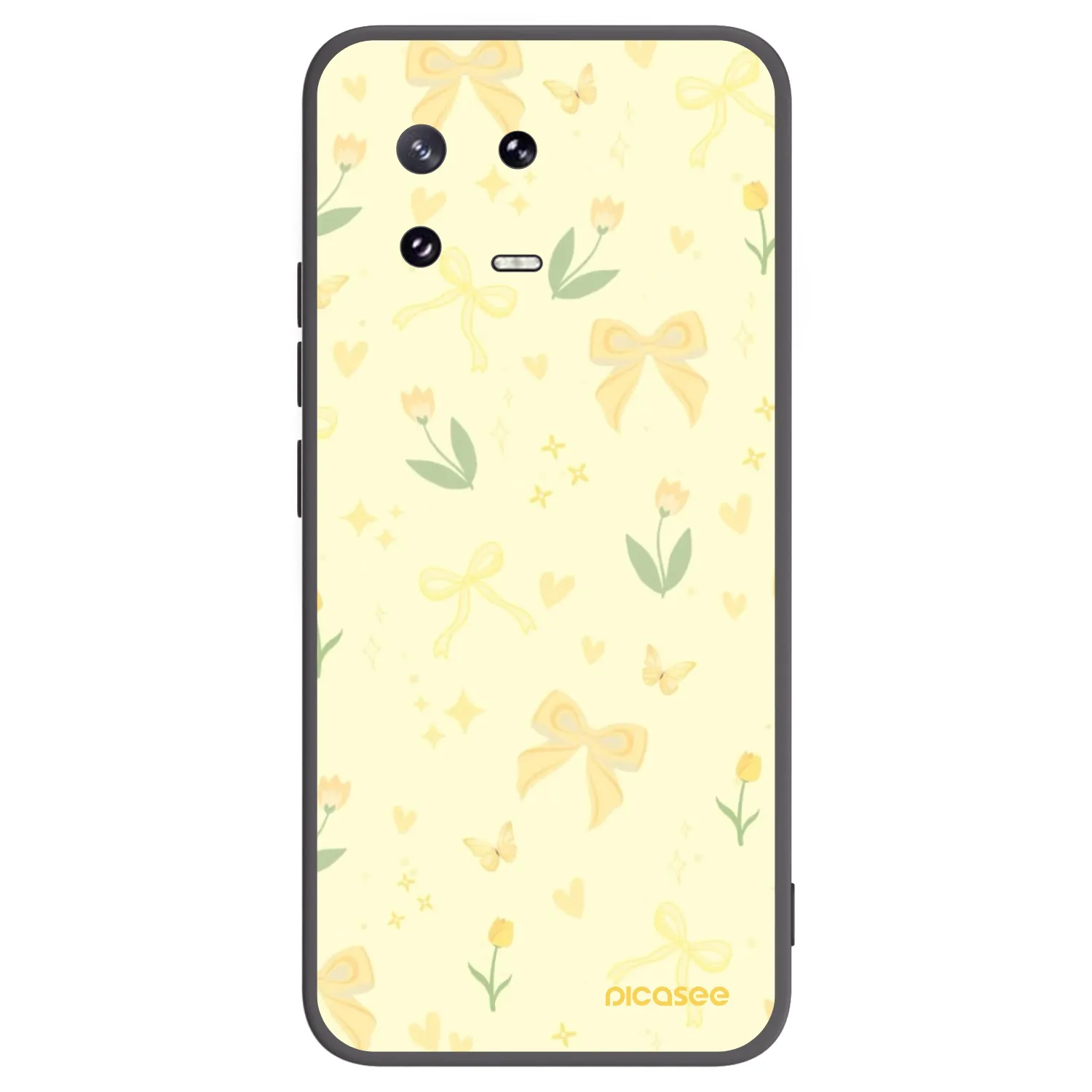 Picasee silikonowe czarne etui na Xiaomi 13 Pro - Honey Blossom