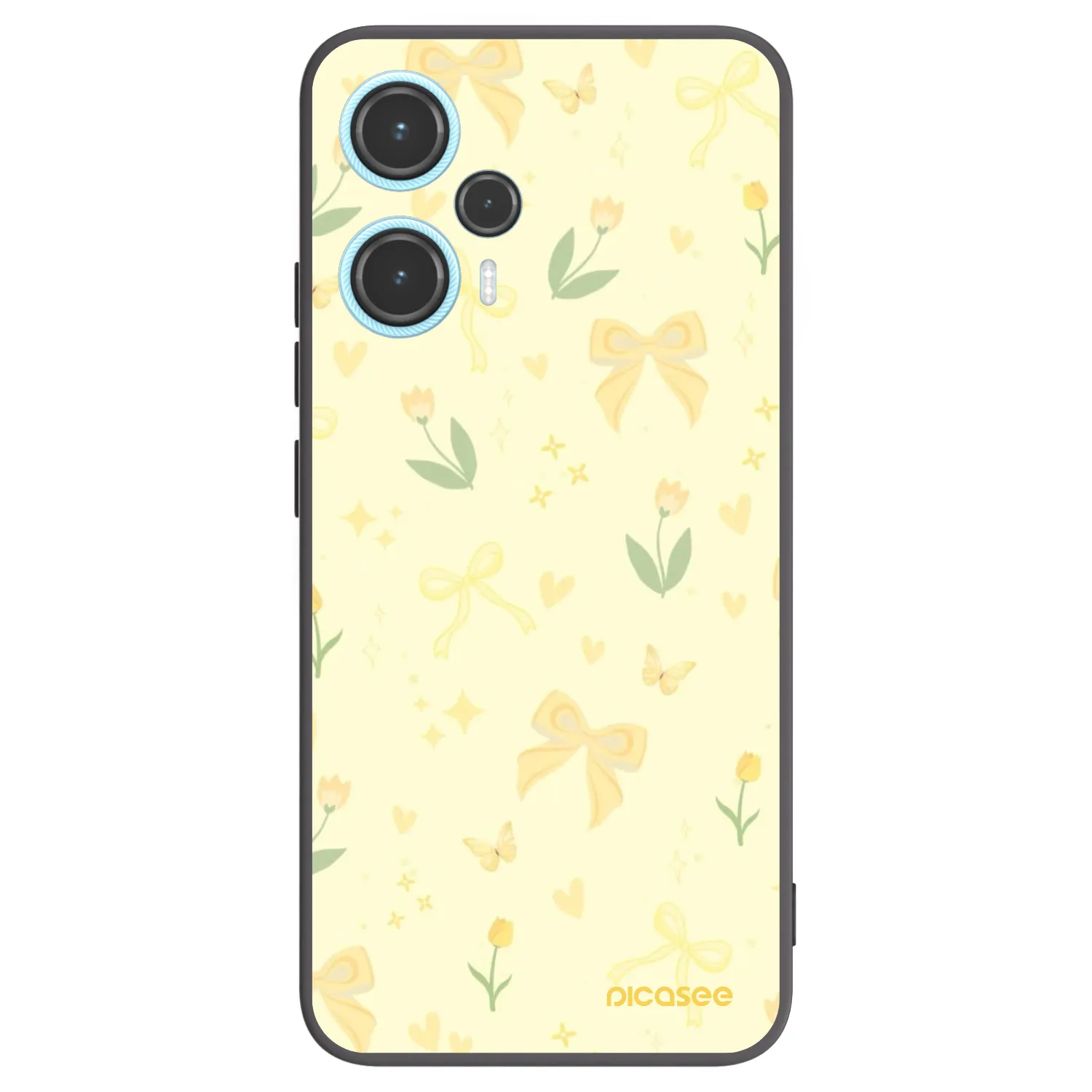 Picasee silikonowe czarne etui na Xiaomi Poco F5 - Honey Blossom