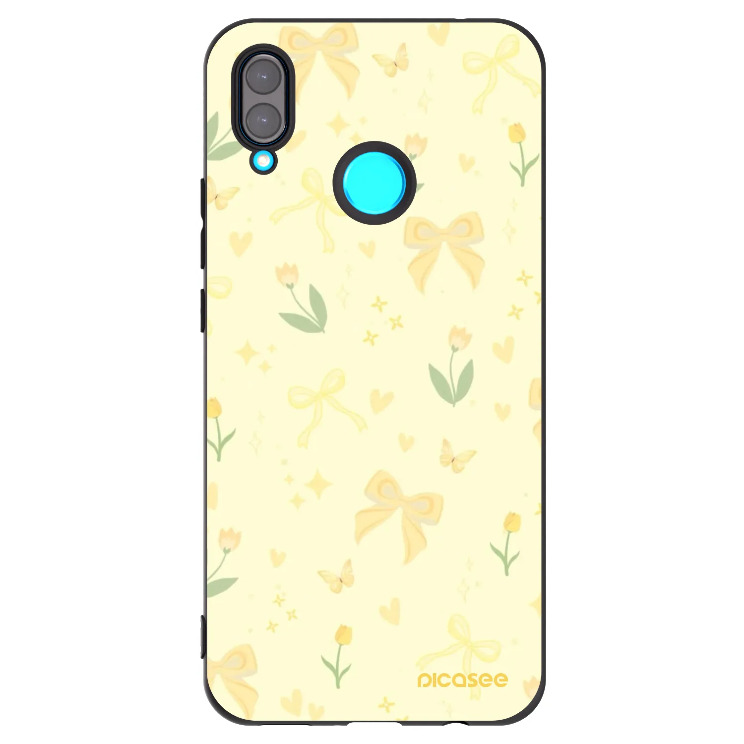 Picasee silikonowe czarne etui na Huawei Nova 3i - Honey Blossom