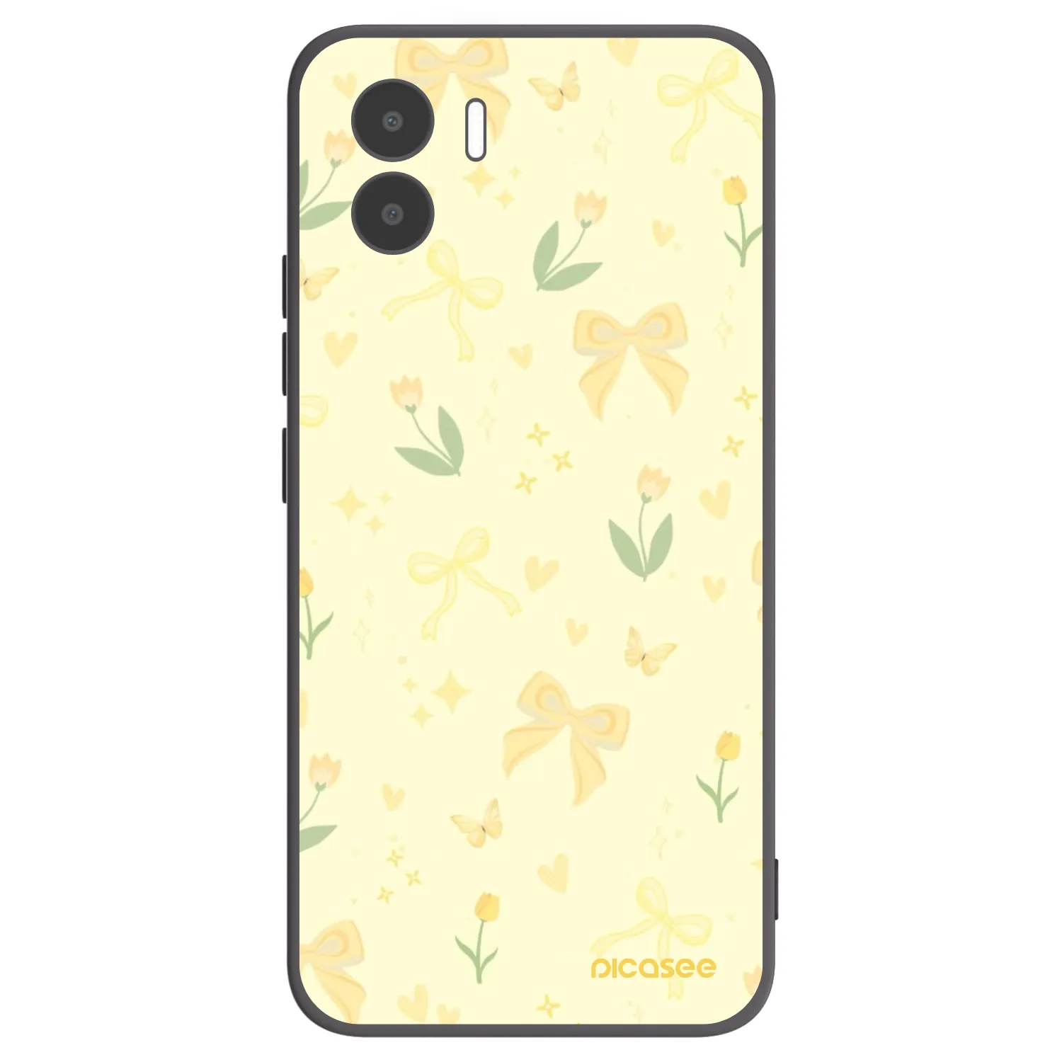 Picasee silikonowe czarne etui na Xiaomi Redmi A2 - Honey Blossom