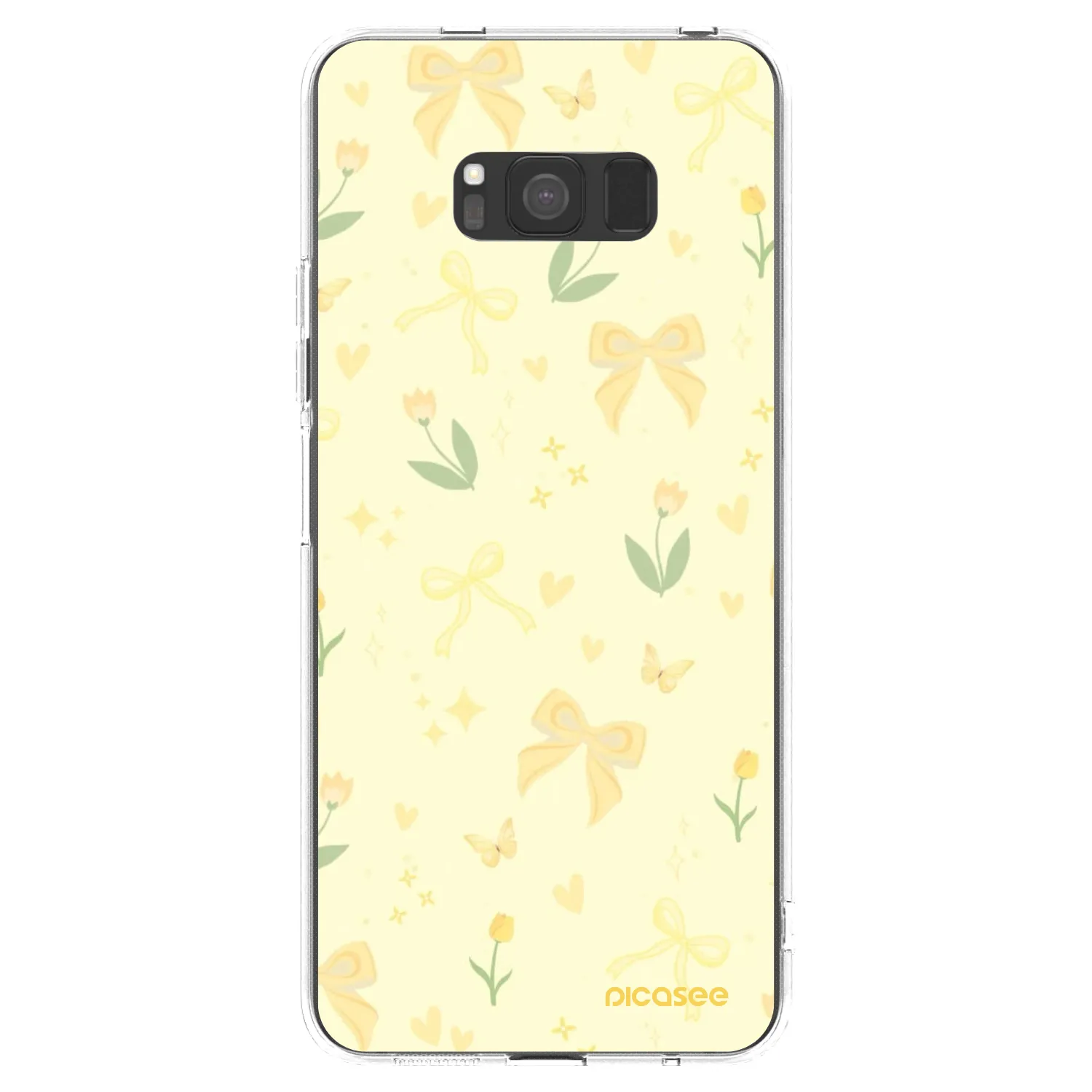 Picasee silikonowe przeźroczyste etui na Samsung Galaxy S8 G950F - Honey Blossom