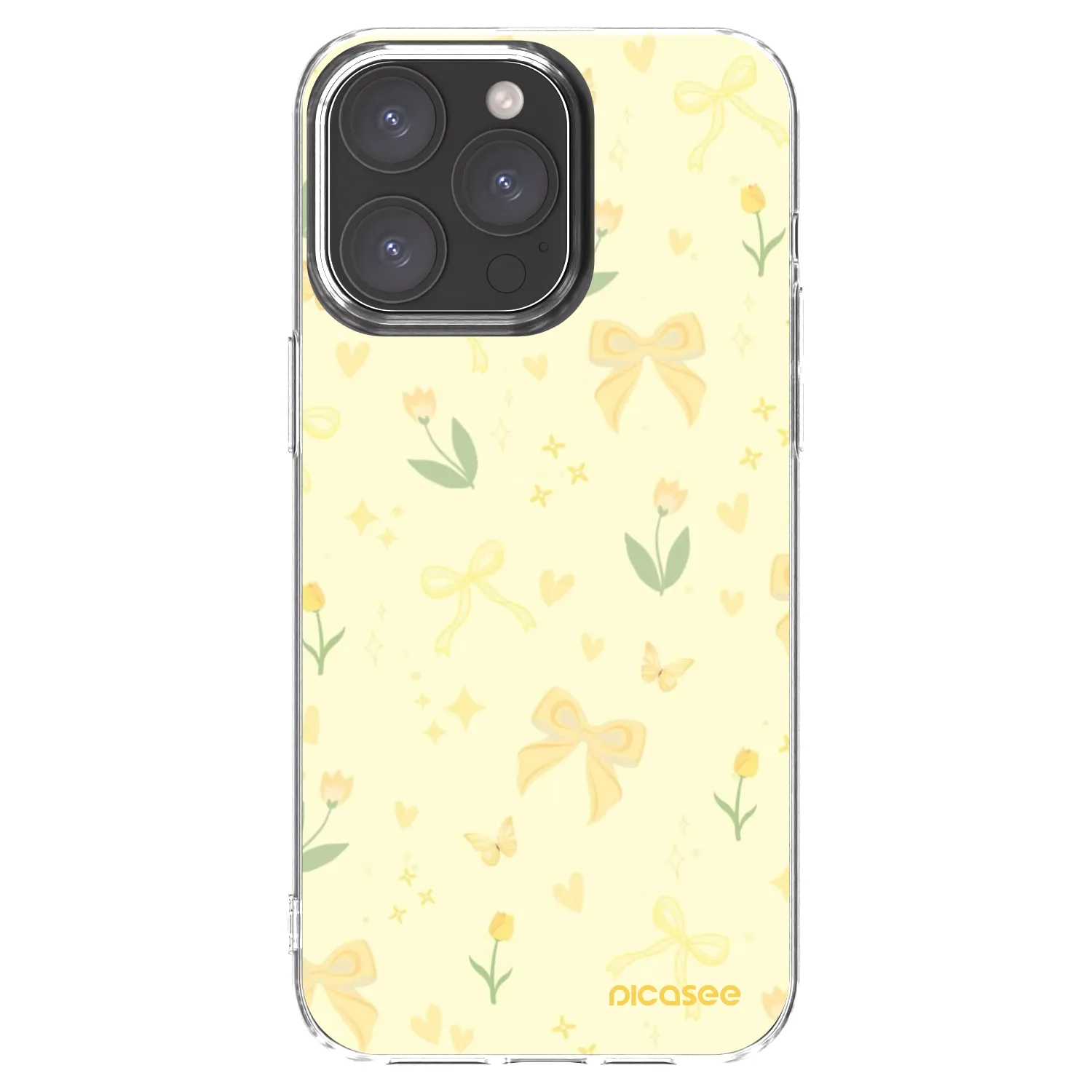 Picasee silikonowe przeźroczyste etui na Apple iPhone 15 Pro Max - Honey Blossom