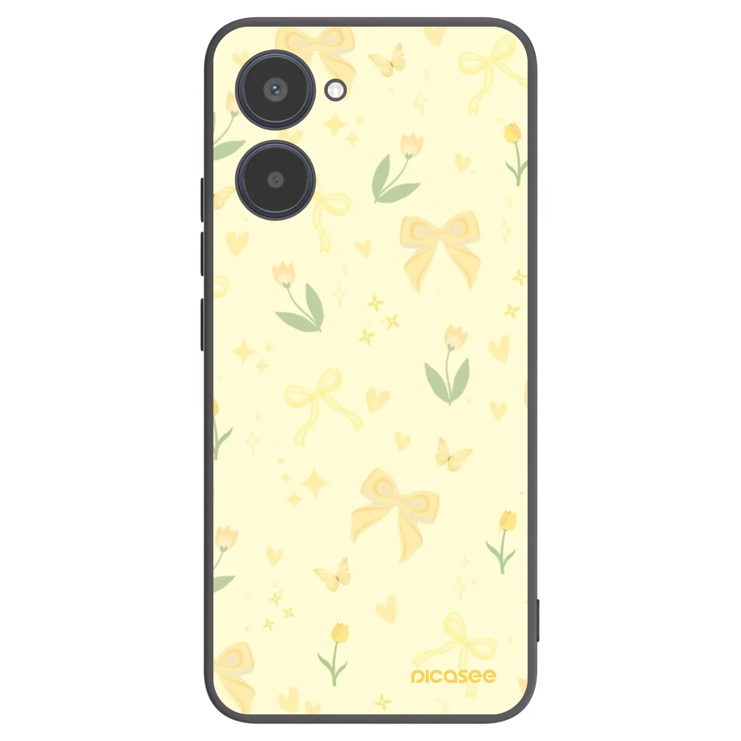 Picasee silikonowe czarne etui na Realme 10 4G - Honey Blossom