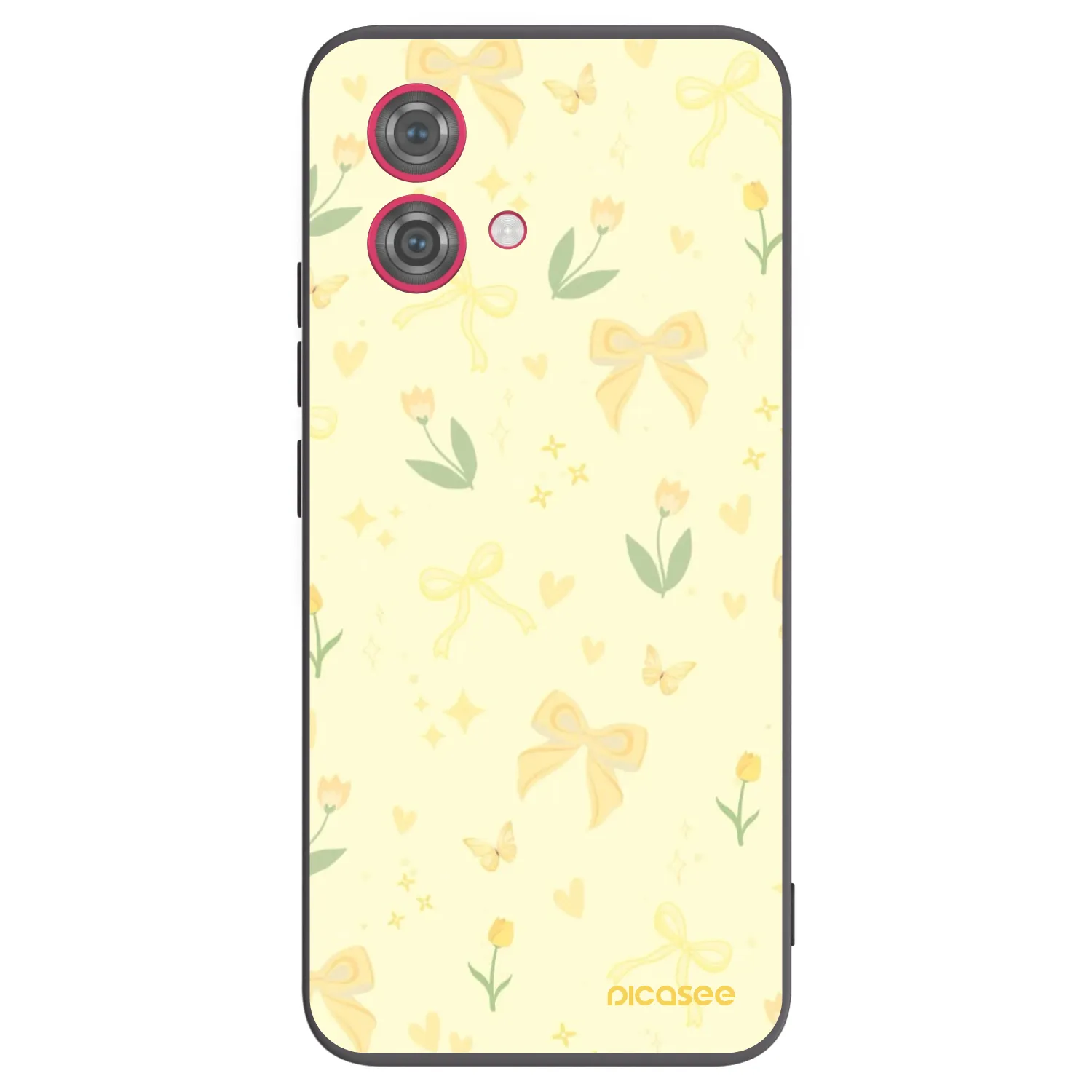 Picasee silikonowe czarne etui na Motorola Moto G84 5G - Honey Blossom