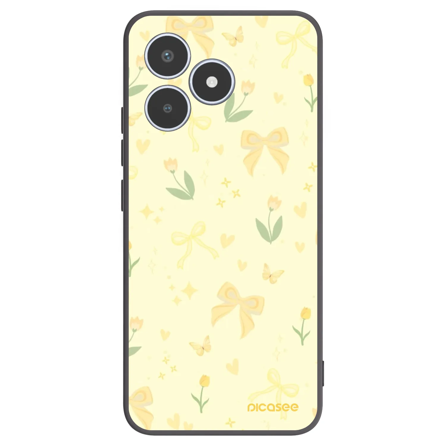 Picasee silikonowe czarne etui na Realme C53 - Honey Blossom