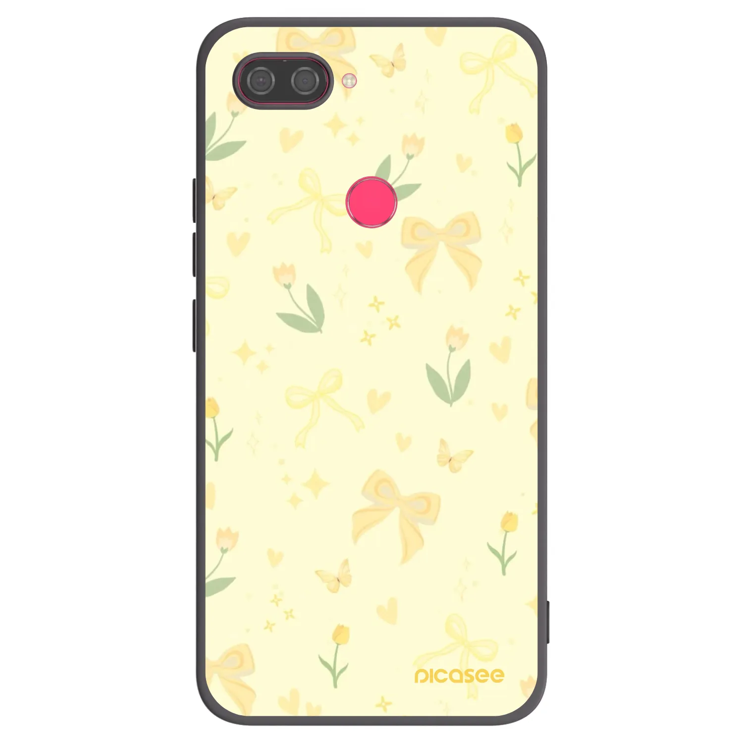 Picasee silikonowe czarne etui na Xiaomi Mi 8 Lite - Honey Blossom