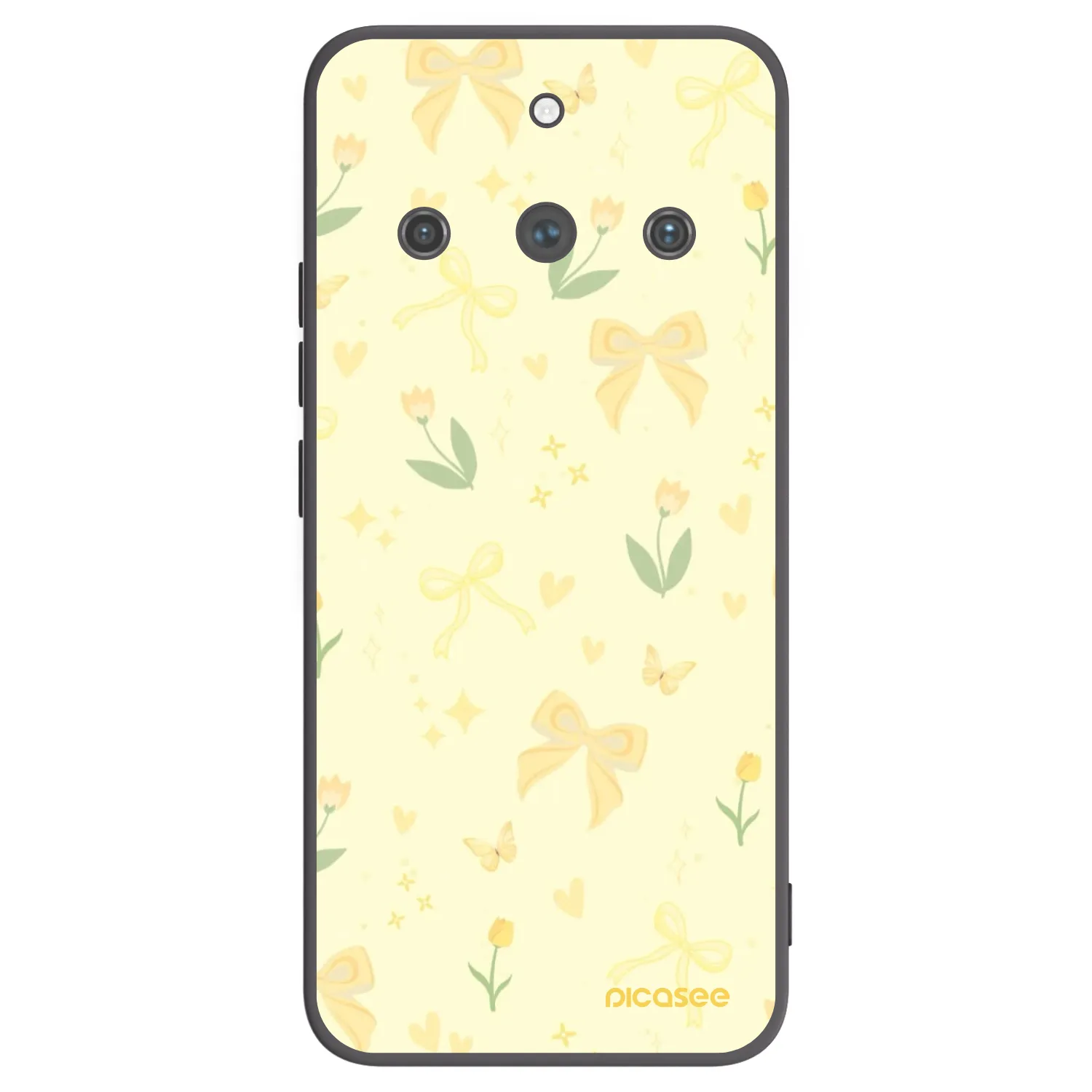 Picasee silikonowe czarne etui na Realme 11 Pro+ - Honey Blossom