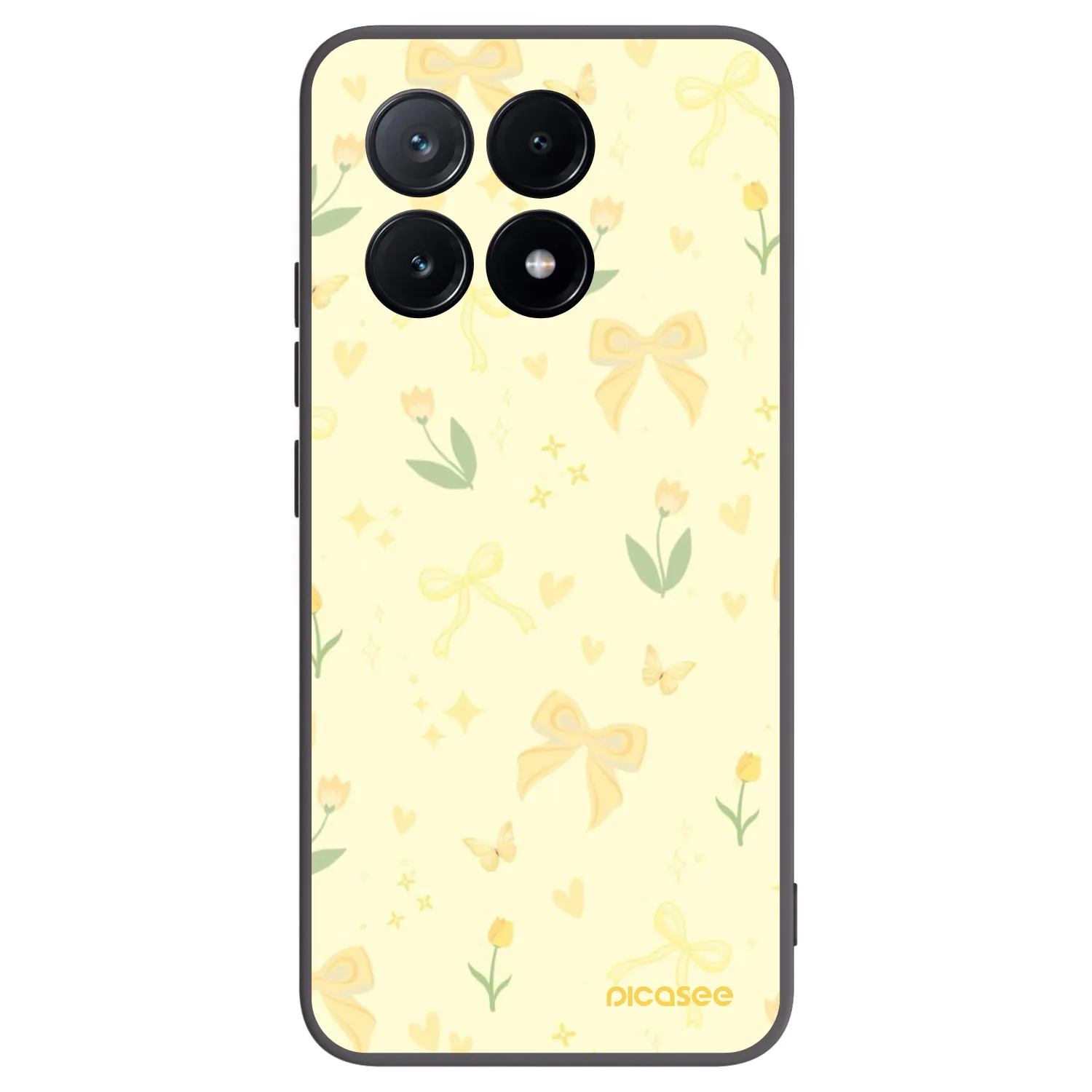 Picasee silikonowe czarne etui na Xiaomi Poco X6 Pro - Honey Blossom