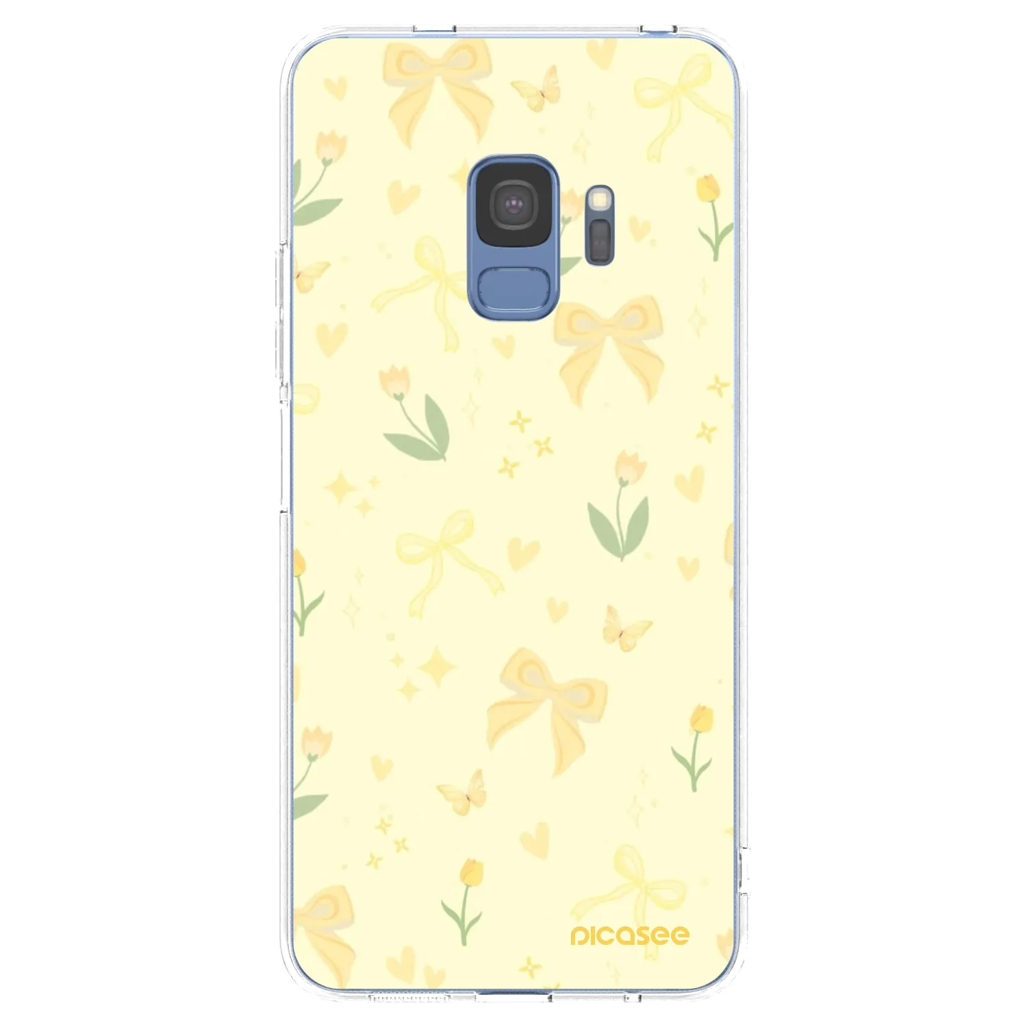 Picasee silikonowe przeźroczyste etui na Samsung Galaxy S9 G960F - Honey Blossom