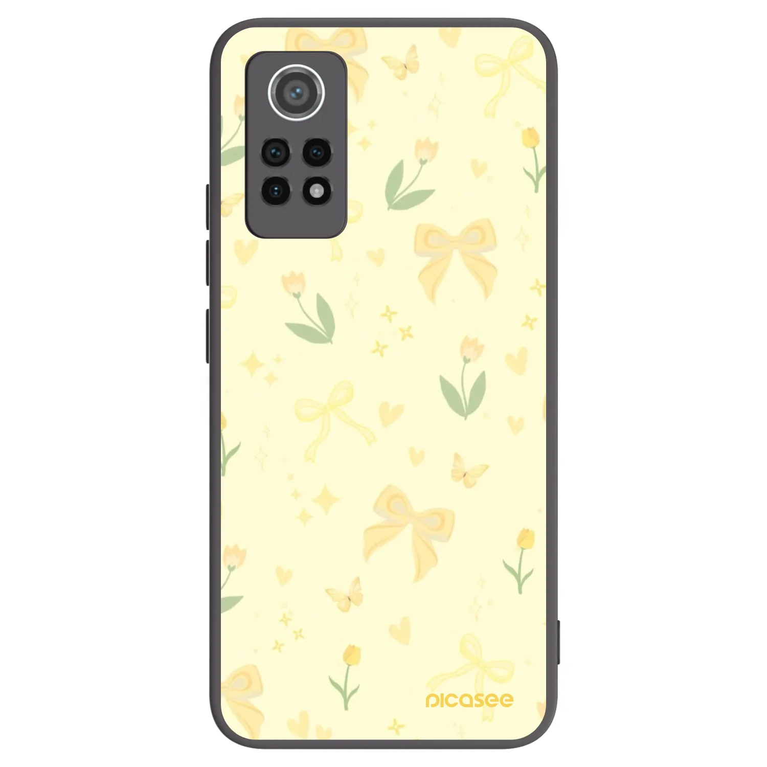 Picasee silikonowe czarne etui na Xiaomi Redmi Note 12 Pro 4G - Honey Blossom