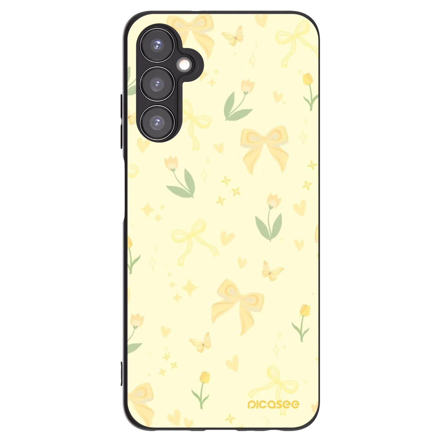 Picasee silikonowe czarne etui na Samsung Galaxy A05s A057G - Honey Blossom