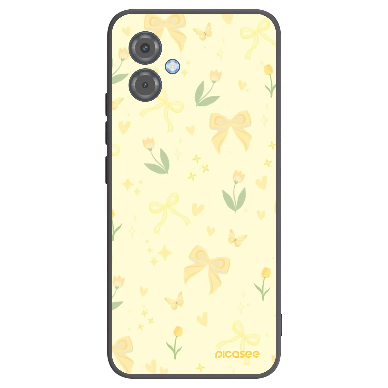 Picasee silikonowe czarne etui na Motorola Moto G14 - Honey Blossom