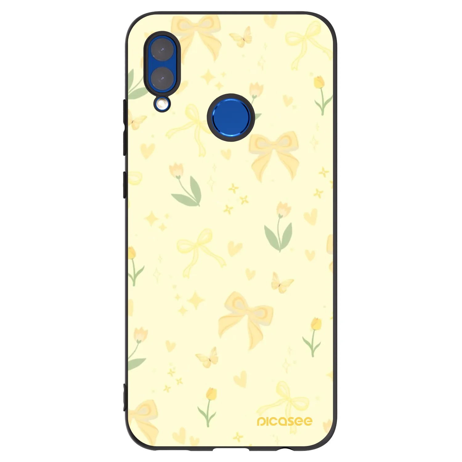 Picasee silikonowe czarne etui na Huawei P Smart 2019 - Honey Blossom