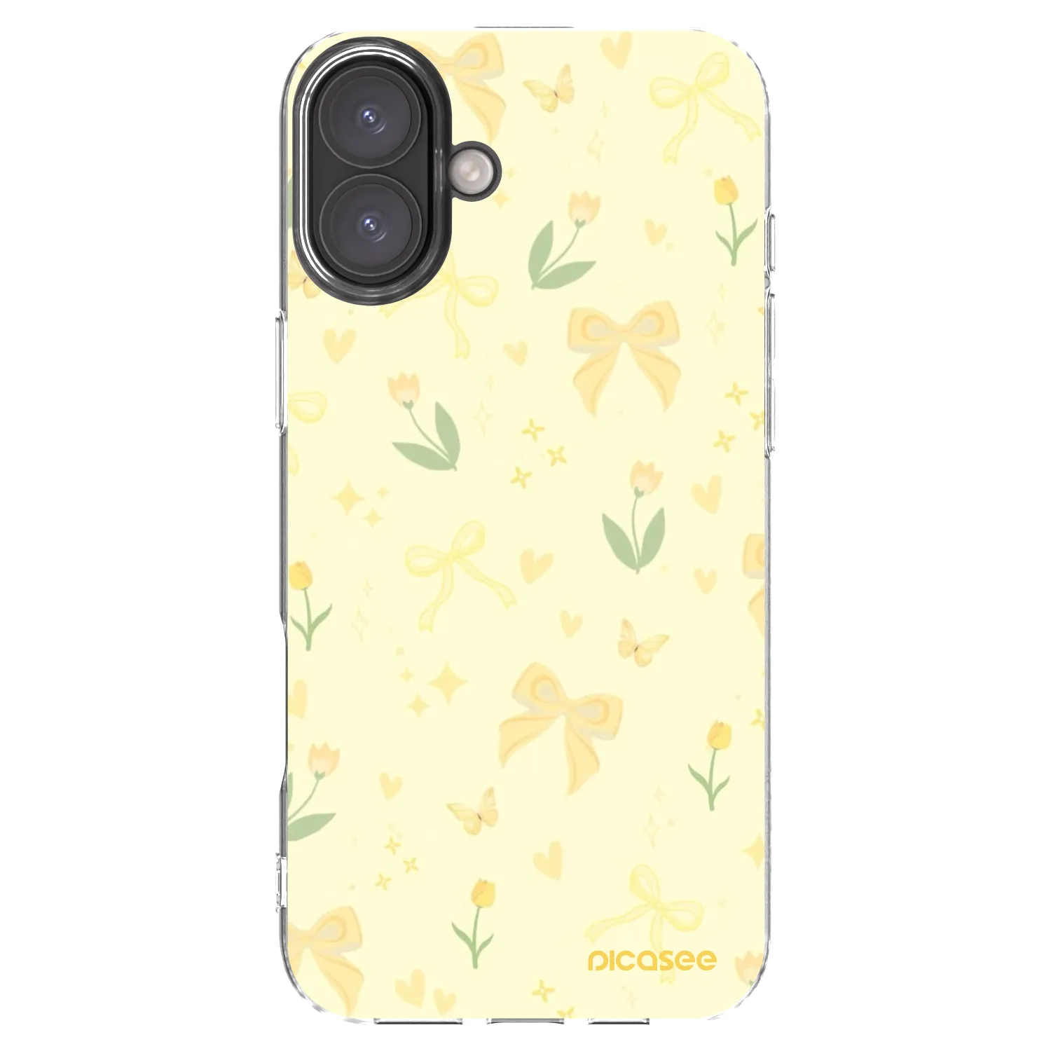 Picasee silikonowe przeźroczyste etui na Apple iPhone 16 Plus - Honey Blossom