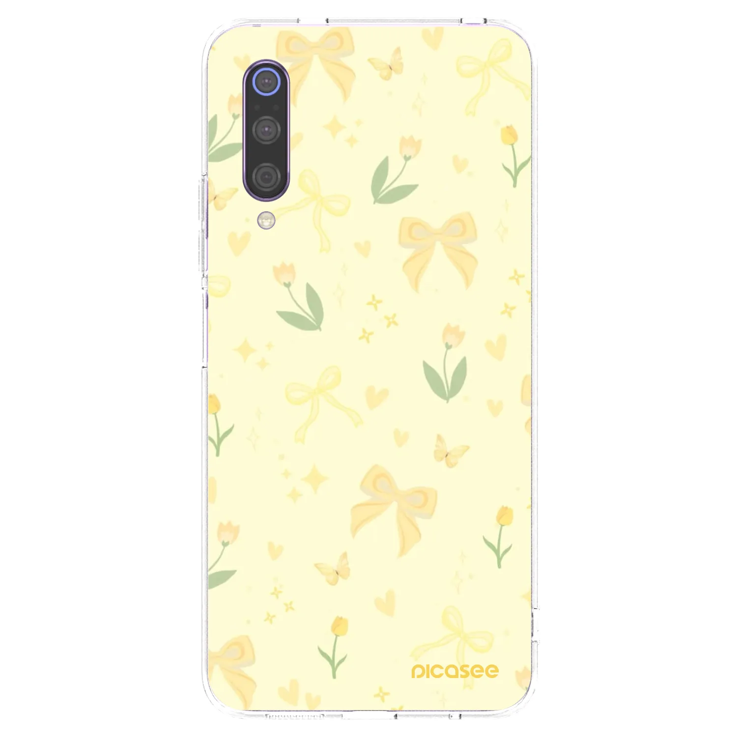 Picasee silikonowe przeźroczyste etui na Xiaomi Mi 9 - Honey Blossom
