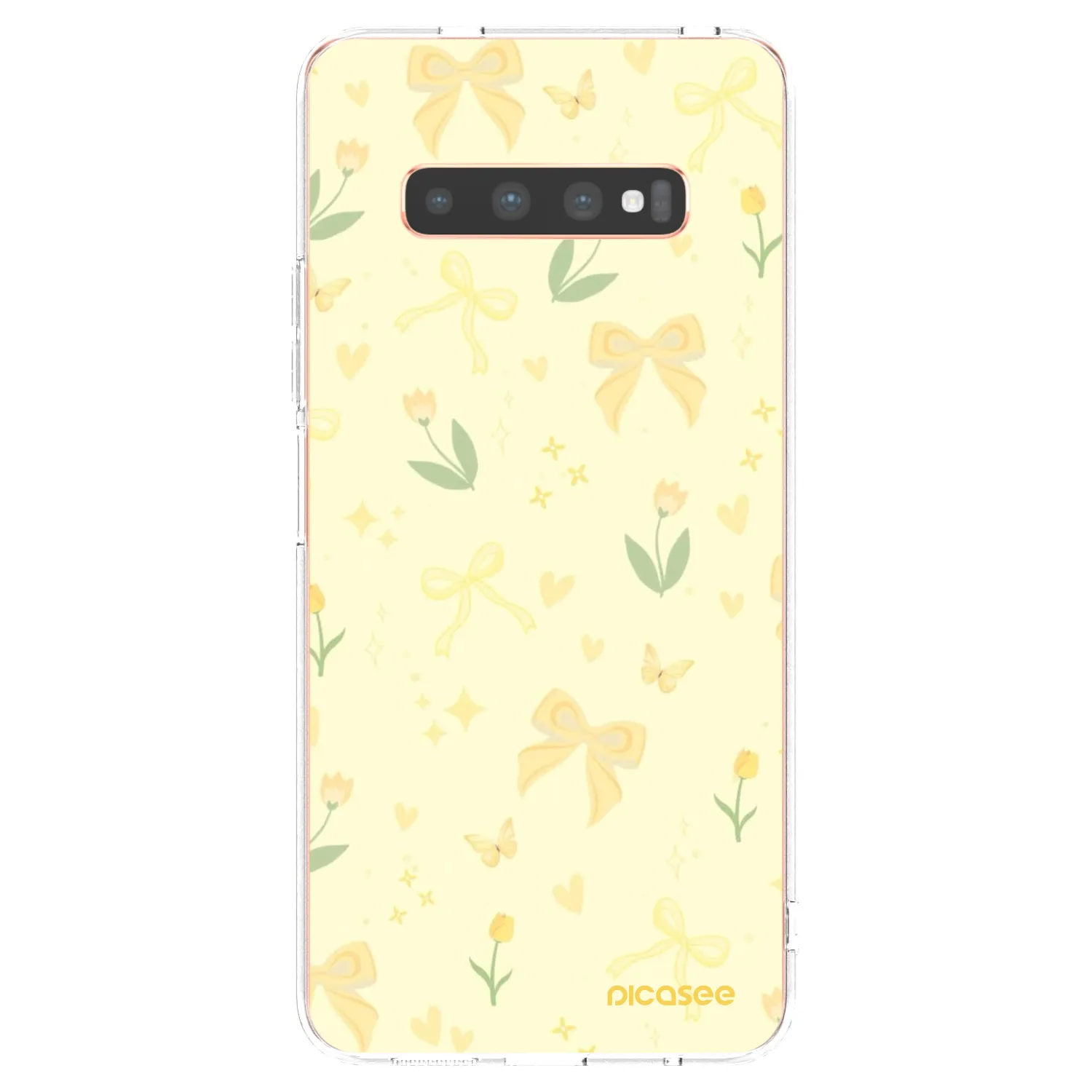 Picasee silikonowe przeźroczyste etui na Samsung Galaxy S10 Plus G975 - Honey Blossom