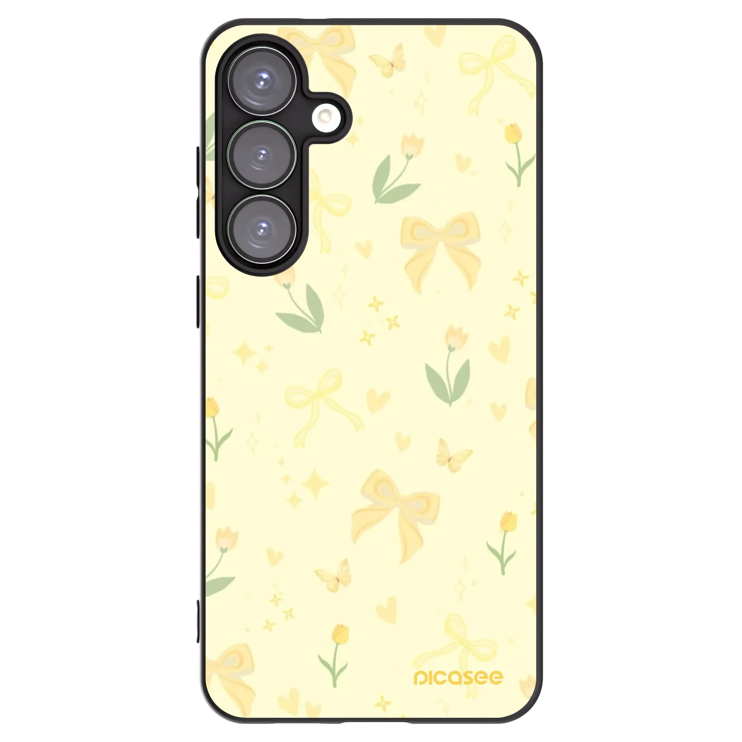 Picasee silikonowe czarne etui na Samsung Galaxy S25+ 5G - Honey Blossom