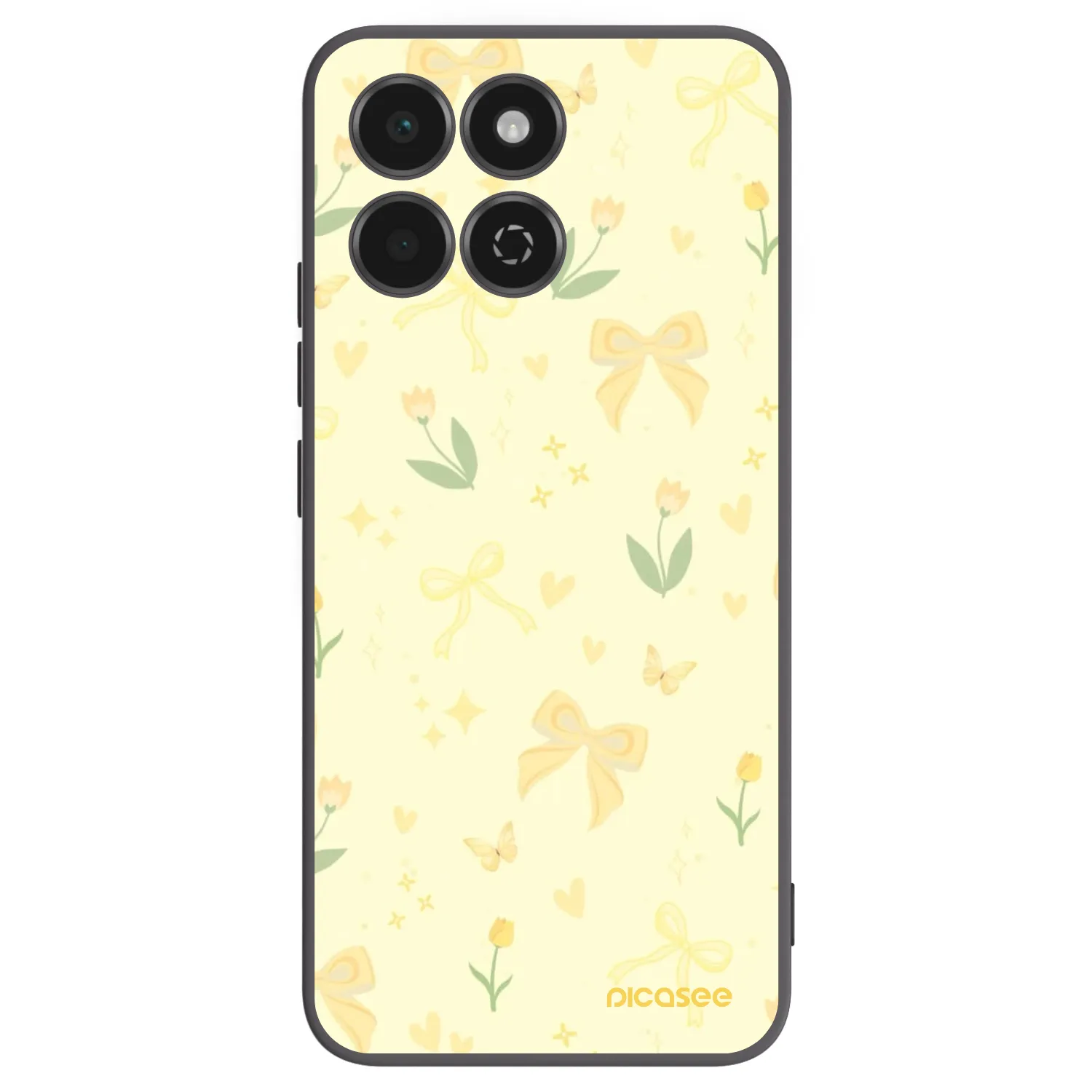 Picasee silikonowe czarne etui na Honor 200 Smart 5G - Honey Blossom