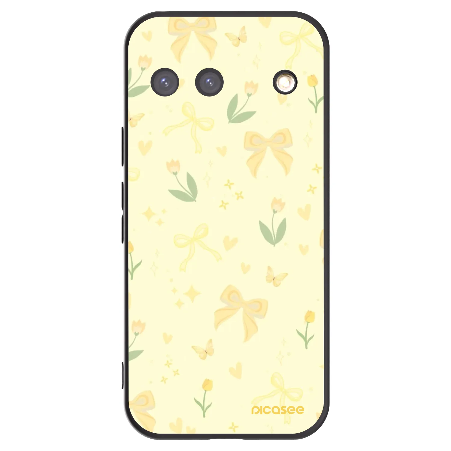 Picasee silikonowe czarne etui na Google Pixel 9 - Honey Blossom