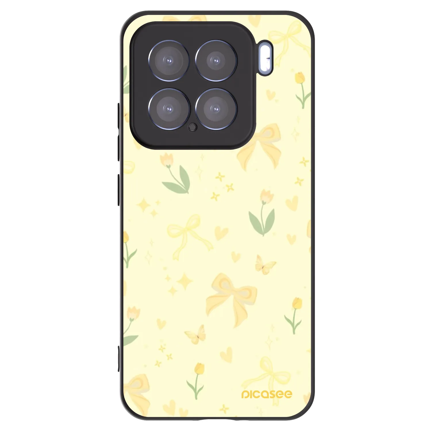 Picasee silikonowe czarne etui na Xiaomi 15 - Honey Blossom