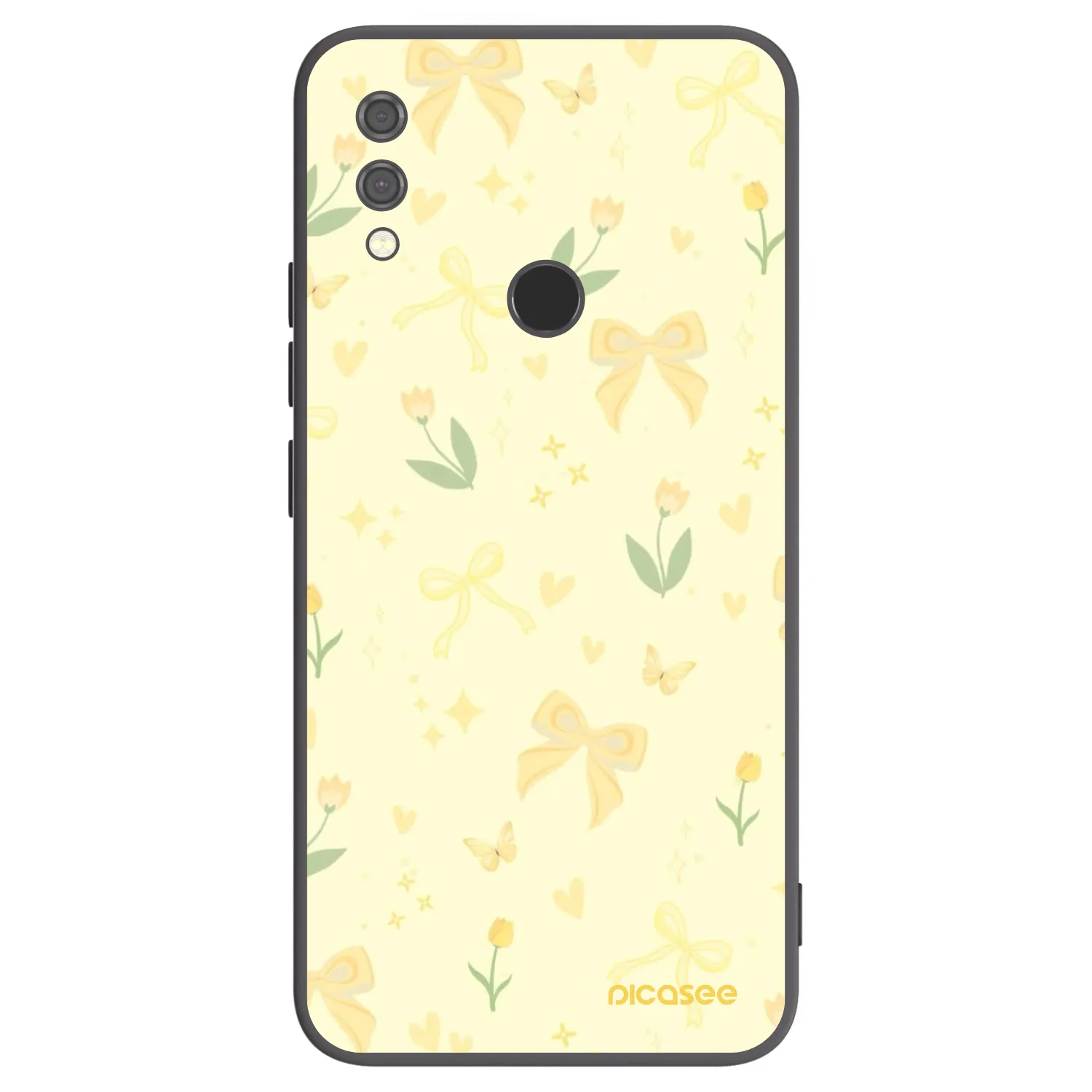 Picasee silikonowe czarne etui na Xiaomi Redmi Note 7 - Honey Blossom