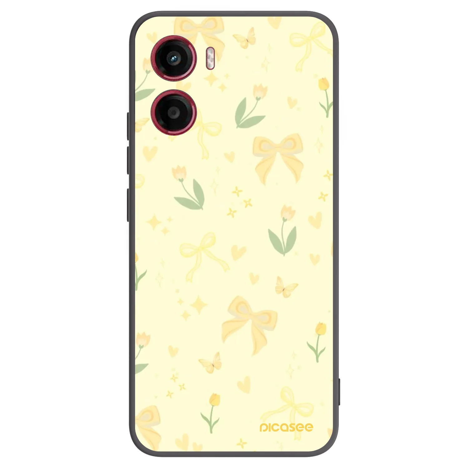 Picasee silikonowe czarne etui na Motorola Moto G05 - Honey Blossom