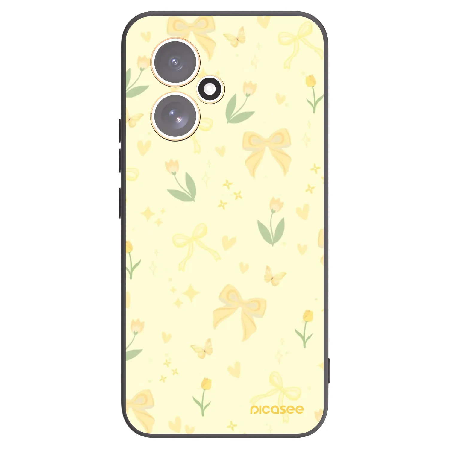 Picasee silikonowe czarne etui na Honor 400 5G - Honey Blossom