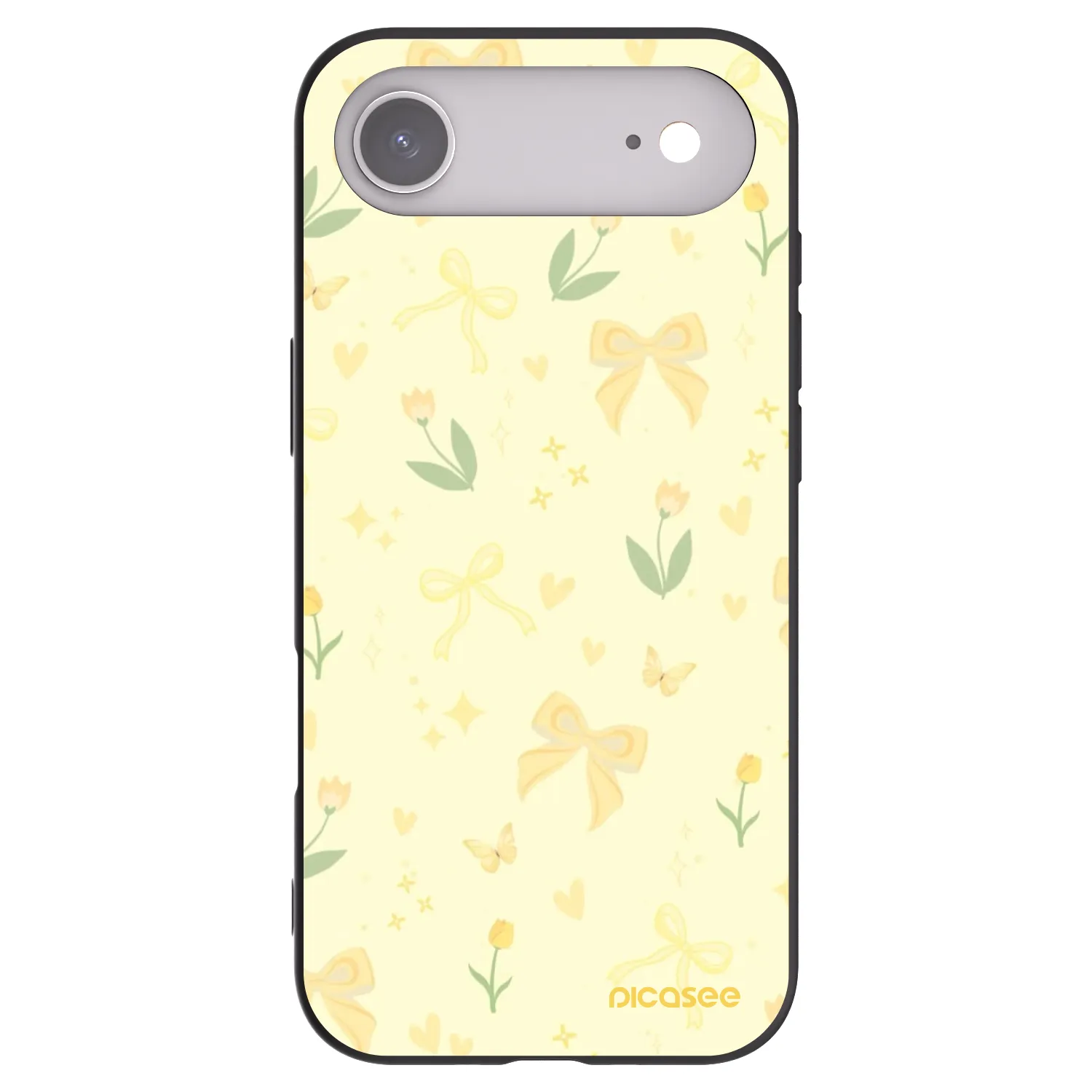 Picasee silikonowe czarne etui na Apple iPhone Air - Honey Blossom
