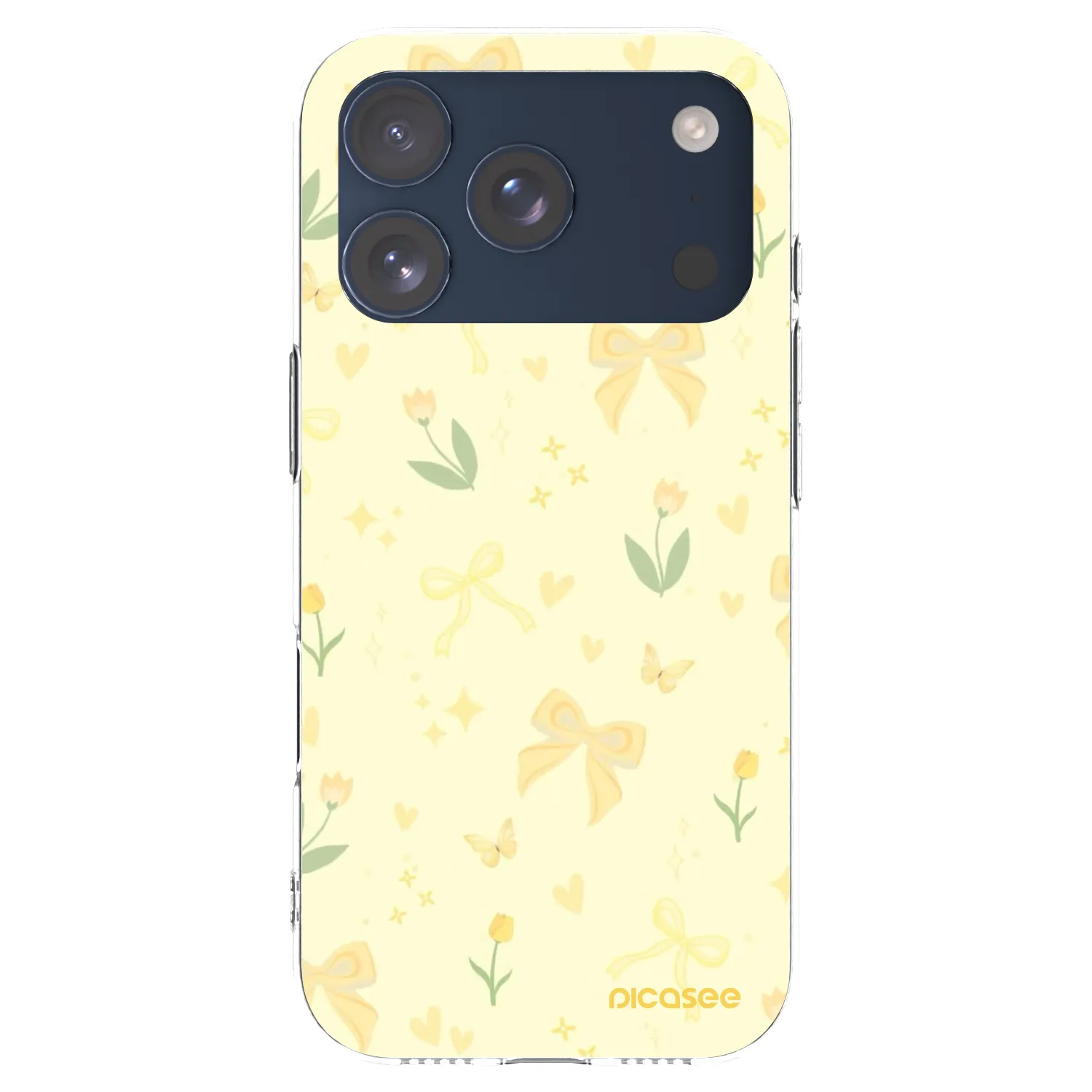 Picasee silikonowe przeźroczyste etui na Apple iPhone 17 Pro - Honey Blossom