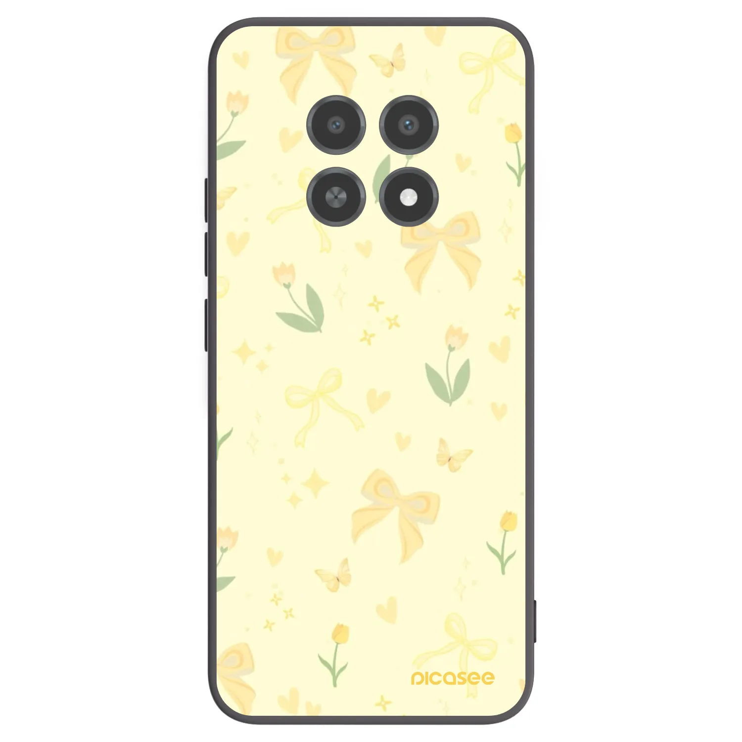 Picasee silikonowe czarne etui na Realme 12X - Honey Blossom
