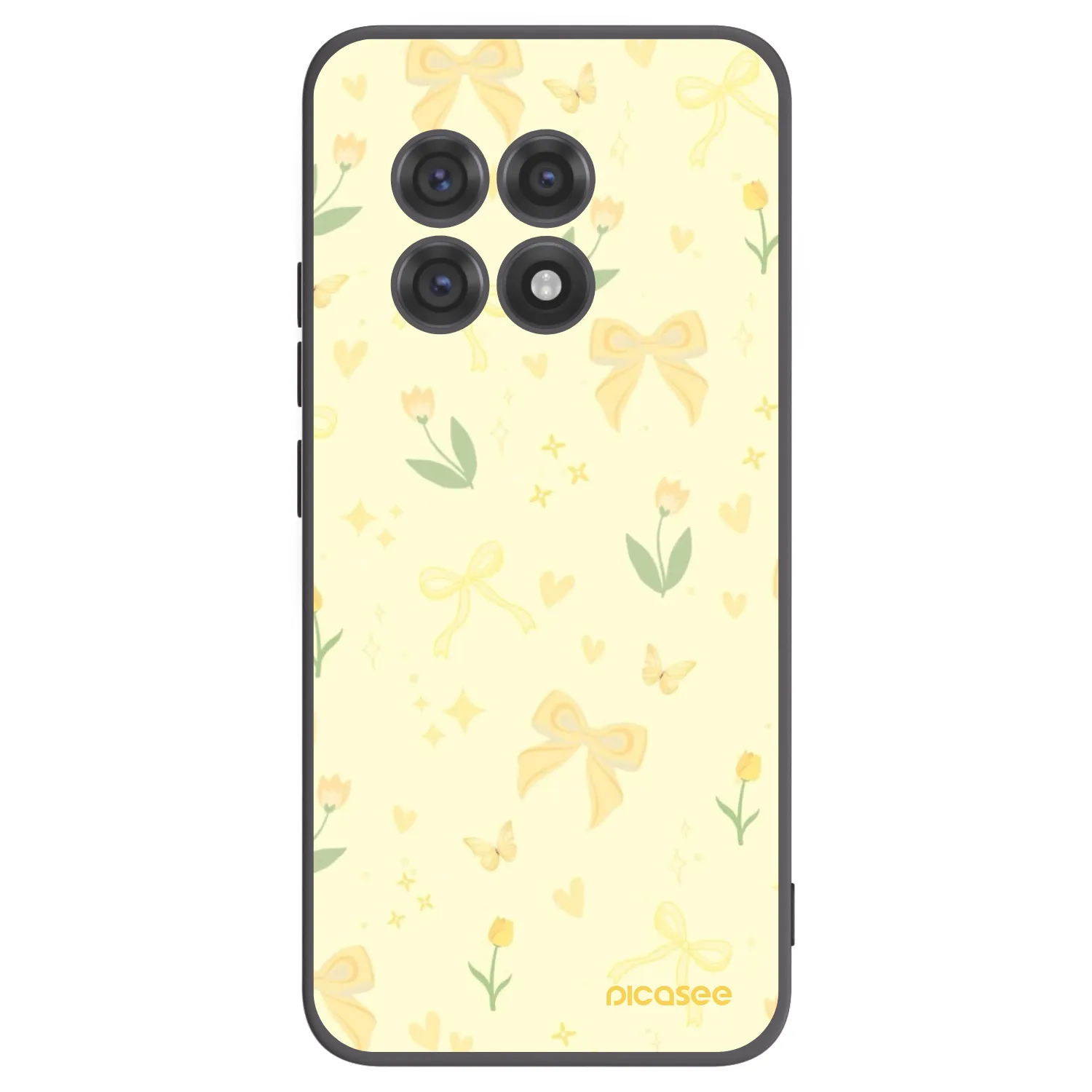 Picasee silikonowe czarne etui na OnePlus 13R 5G - Honey Blossom