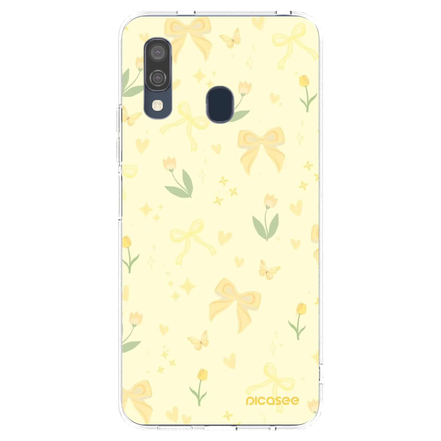 Picasee silikonowe przeźroczyste etui na Samsung Galaxy A40 A405F - Honey Blossom