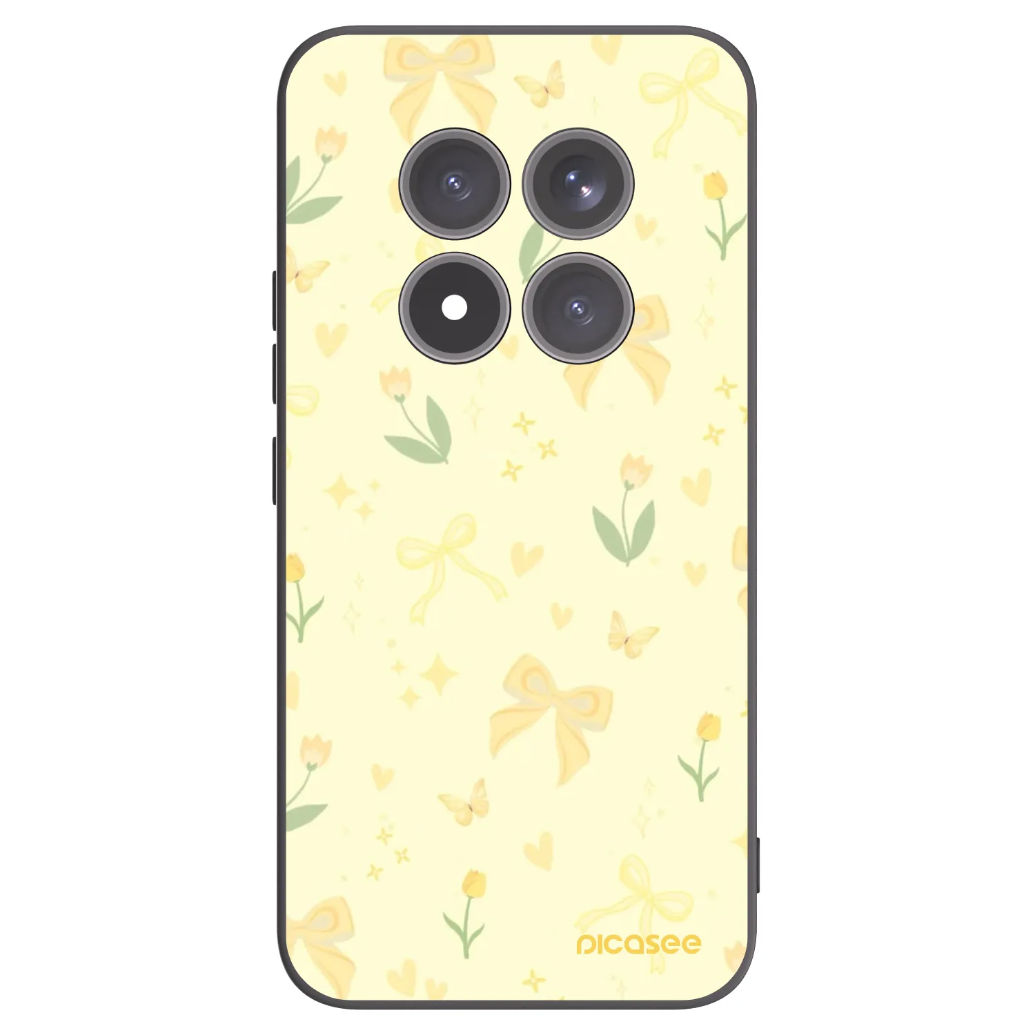 Picasee silikonowe czarne etui na Xiaomi Redmi Note 15 Pro+ - Honey Blossom