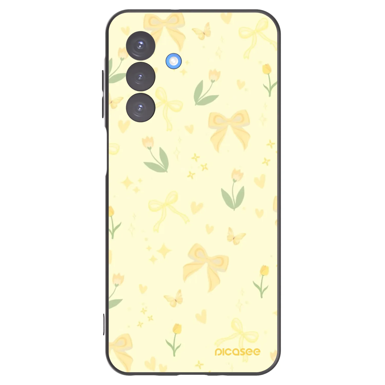 Picasee silikonowe czarne etui na Samsung Galaxy A17 5G - Honey Blossom