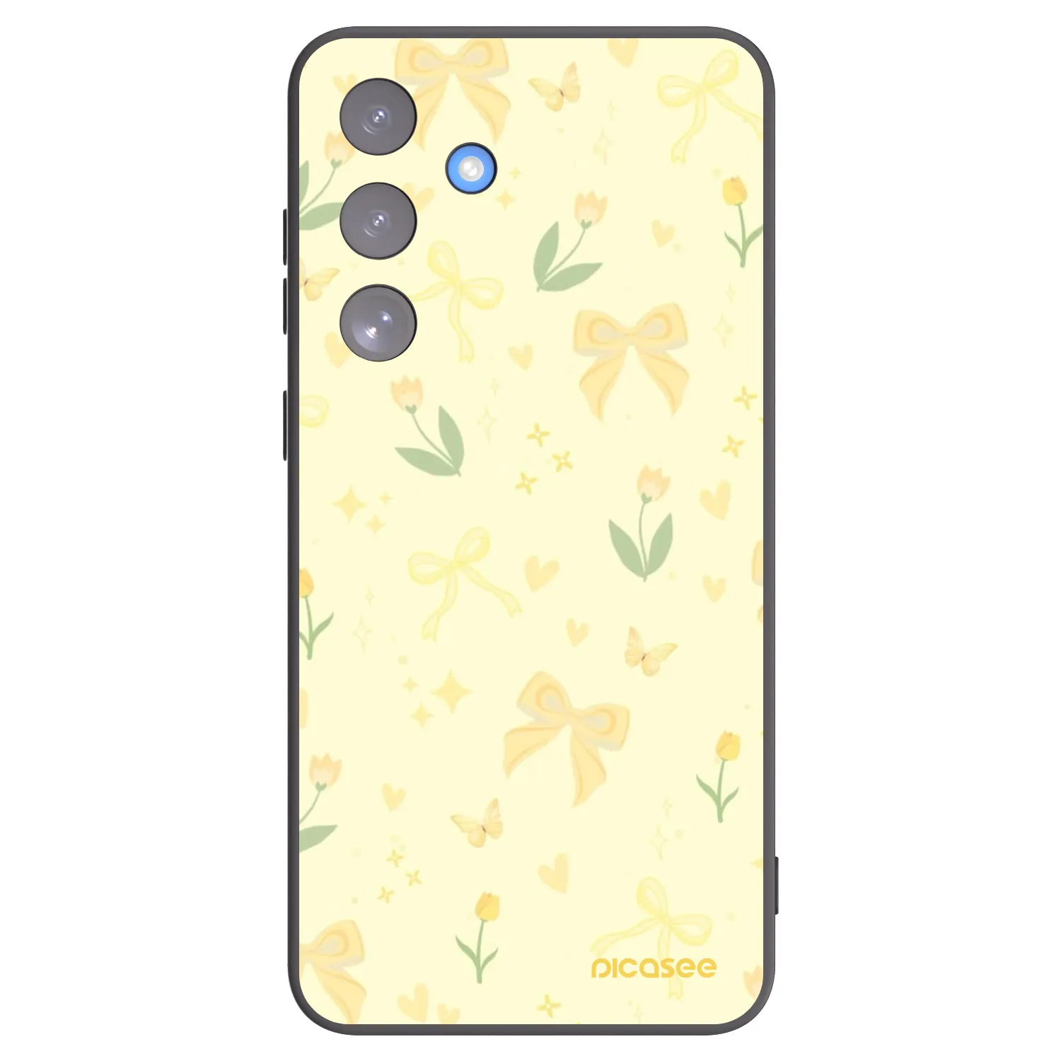 Picasee silikonowe czarne etui na Samsung Galaxy S25 FE 5G - Honey Blossom