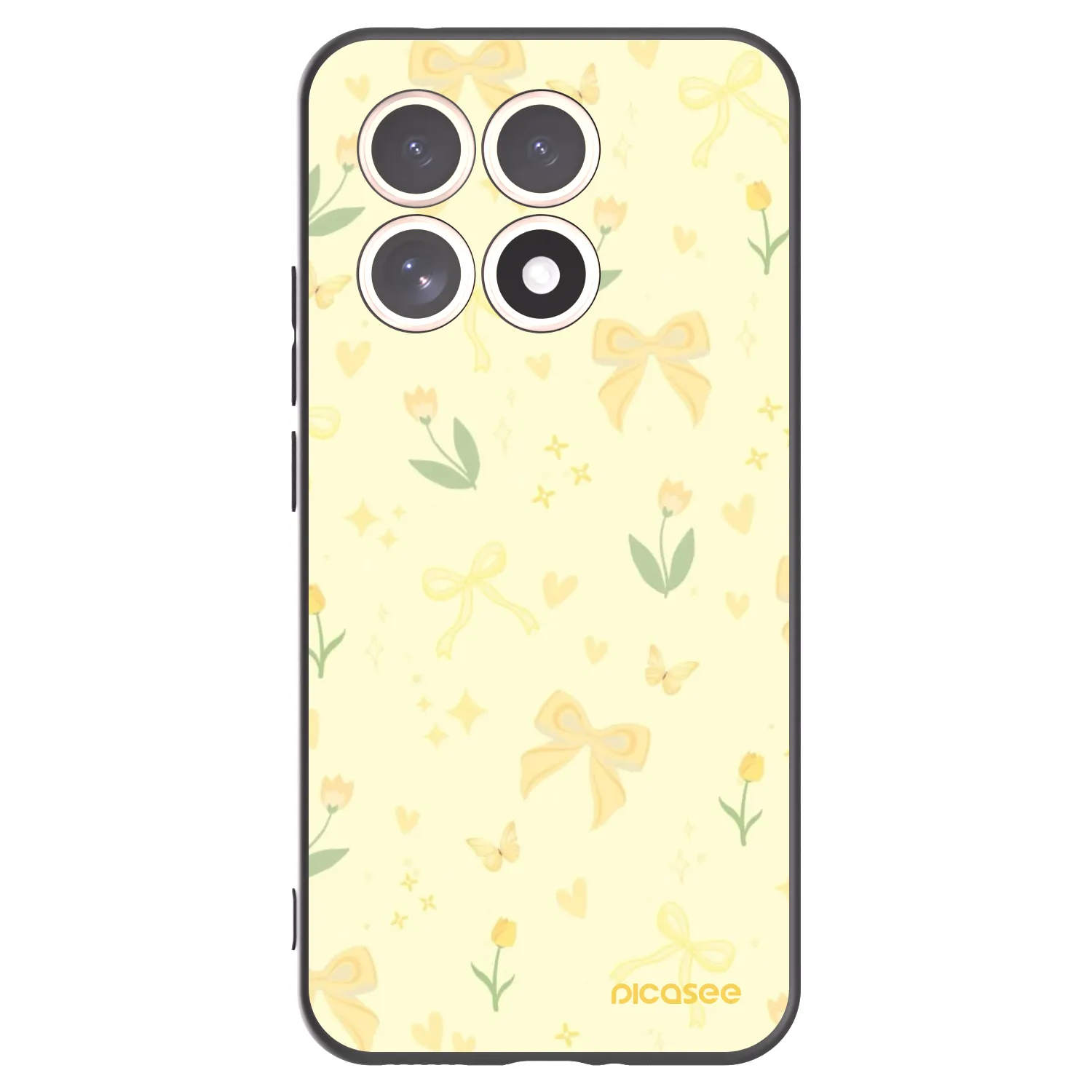 Picasee silikonowe czarne etui na Xiaomi 15T - Honey Blossom