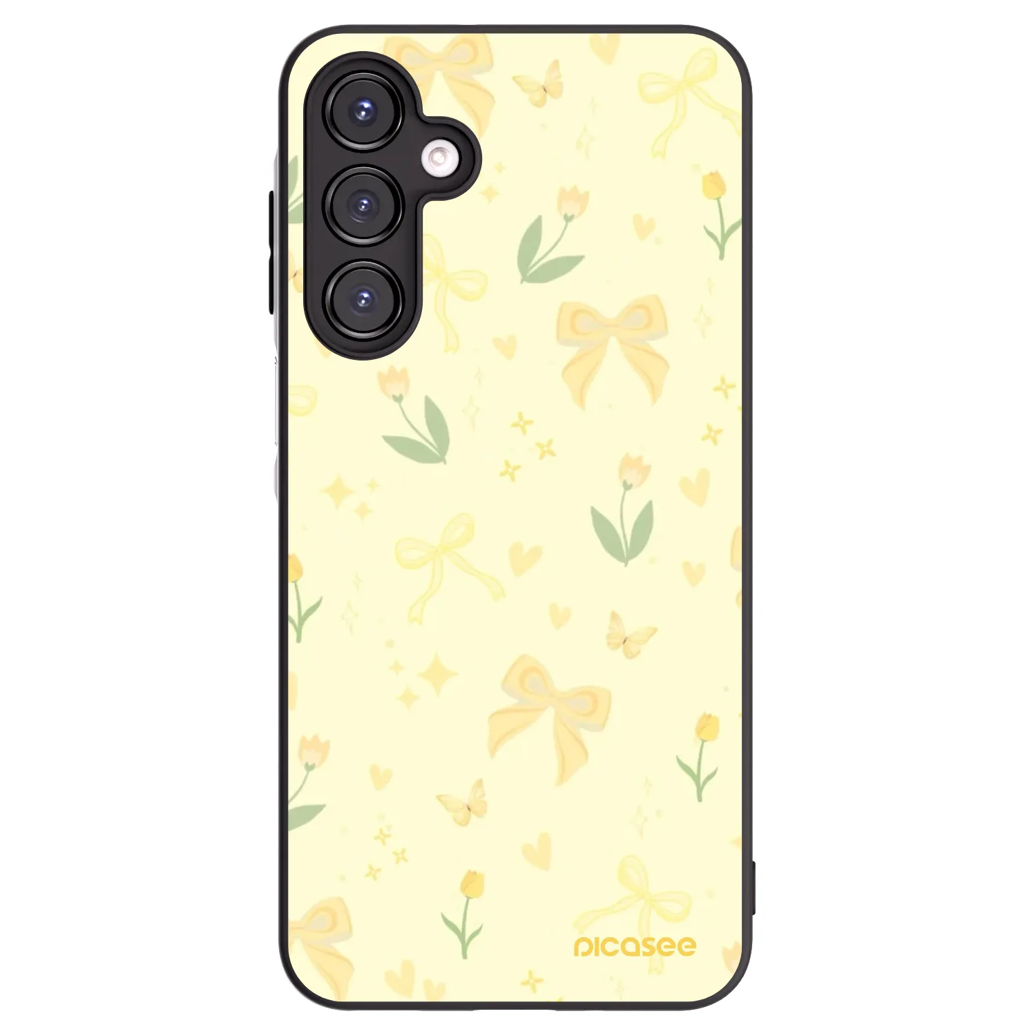 Picasee silikonowe czarne etui na Samsung Galaxy A16 4G - Honey Blossom